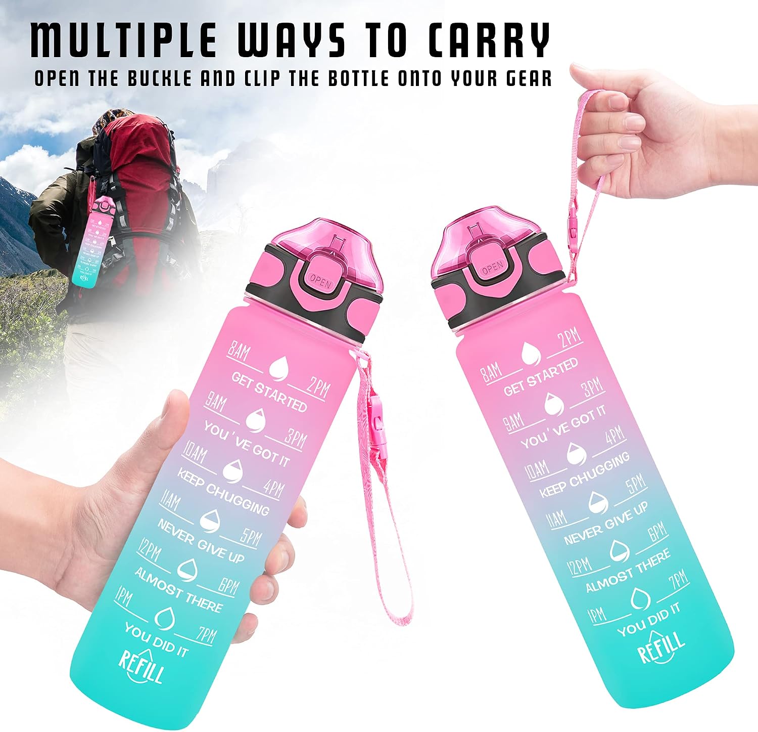 Detalle 2 de Enerbone 32 oz leakproof water bottle