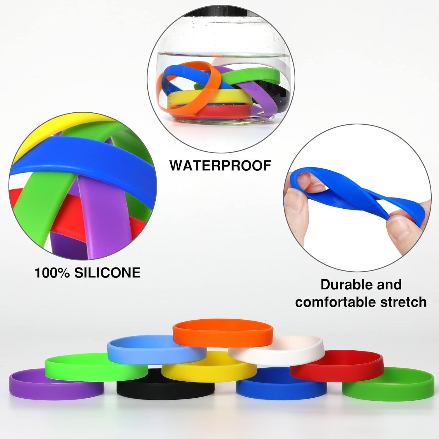 Detalle 2 de LVNRIDS silicone wristbands 7 inch for kids