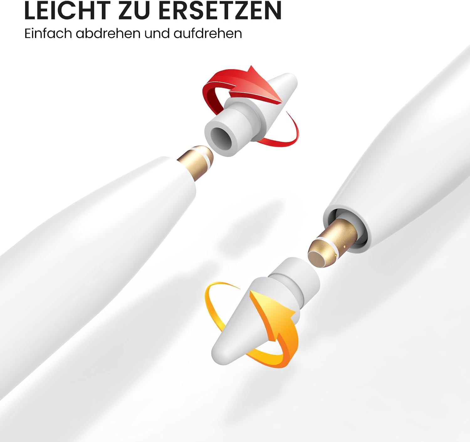 Detalle de Delidigi 4 Ersatzspitzen für Apple Pencil Pro, Apple Pencil 2. Generation und Apple Pencil USB-C – inklusive Aufbewahrung