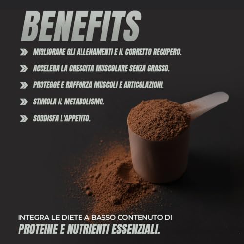Detalle 2 de Healthy FUSION Whey Protein 1000g Cioccolato con Collagene e Magnesio – proteina pura per allenamenti intensi