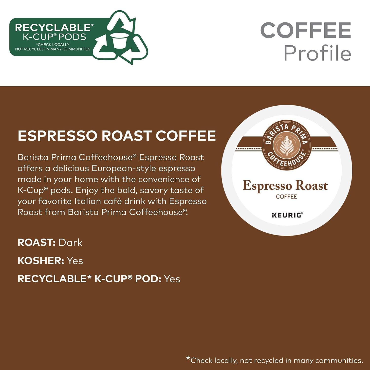 Detalle de Barista Prima Coffee Pods, 96 Count