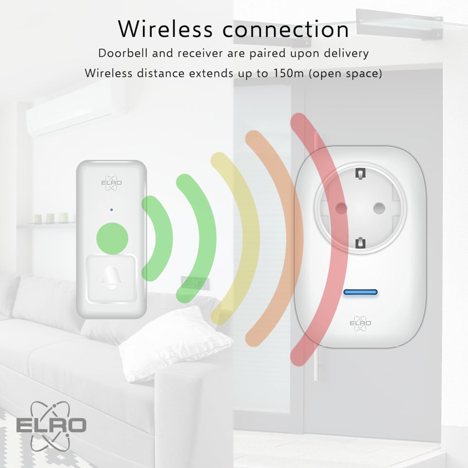 Thumbnail 6 de ELRO DB4000 Set campanelli cinetici senza fili