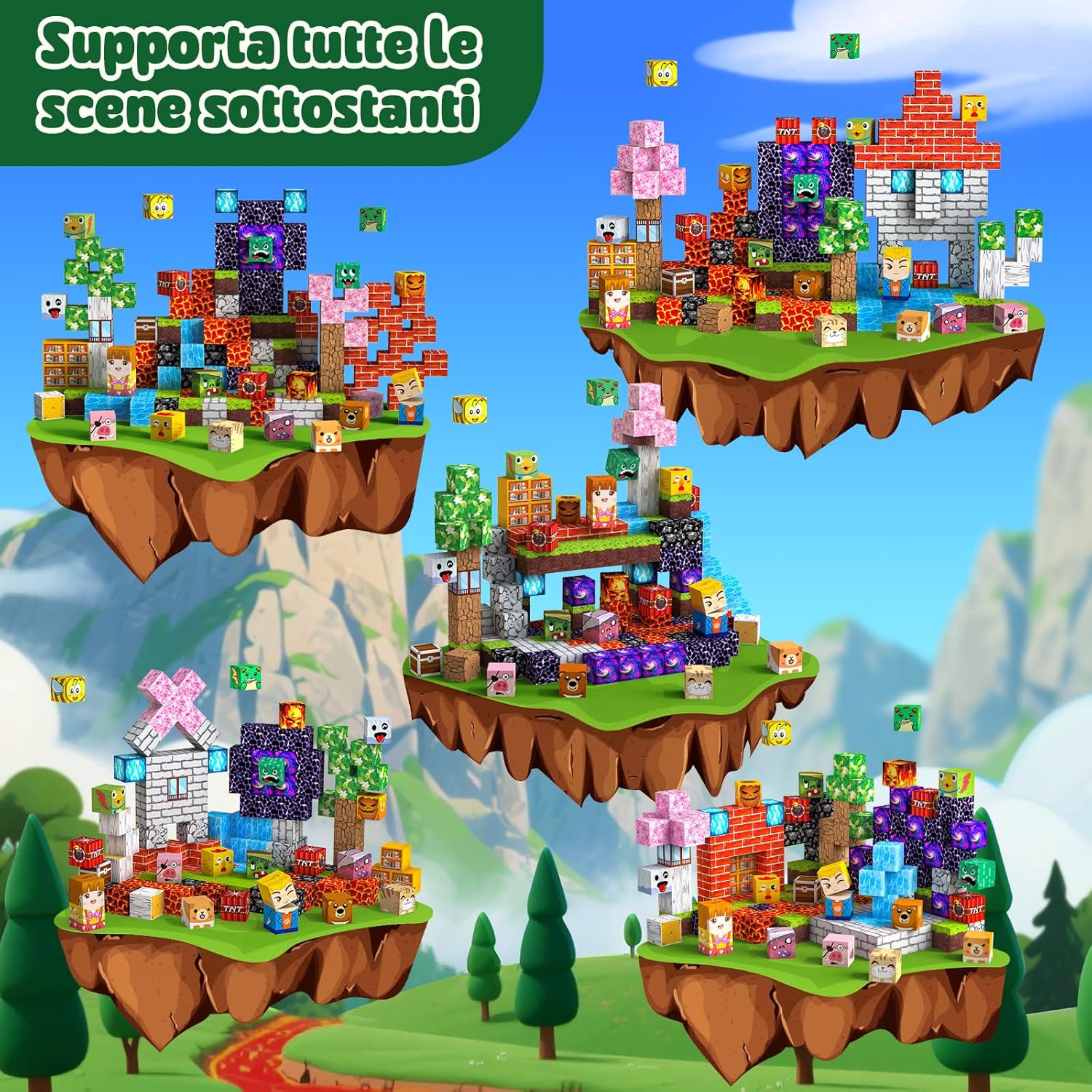 Thumbnail 1 de Crifeton Costruzioni Magnetiche per Bambini da 150 Pezzi (2 cm) – Cubi Magnetici 3+ per imparare e costruire