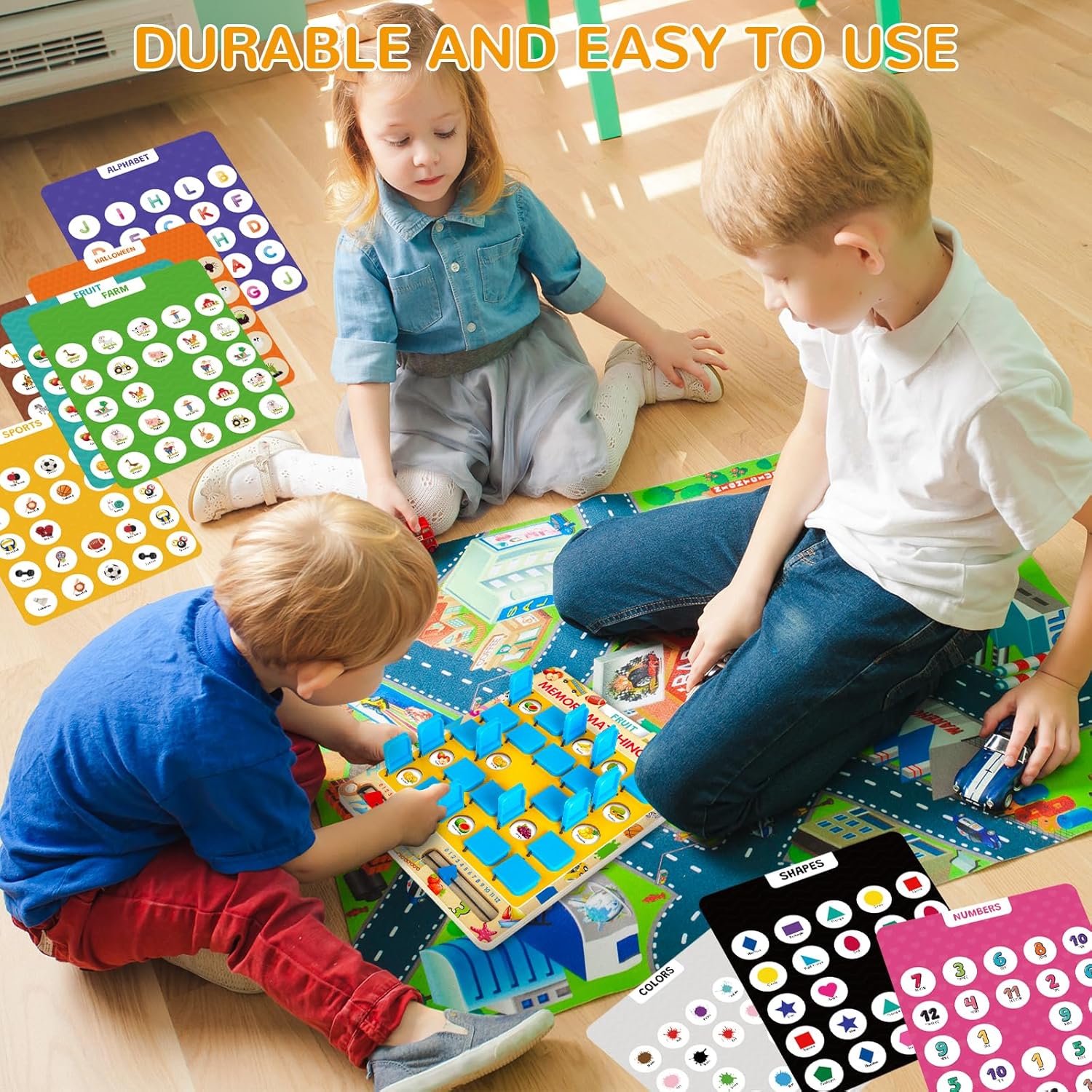 Thumbnail 5 de Matching Memory Game for Kids: Wooden Travel Memory Board (Ages 3–8)
