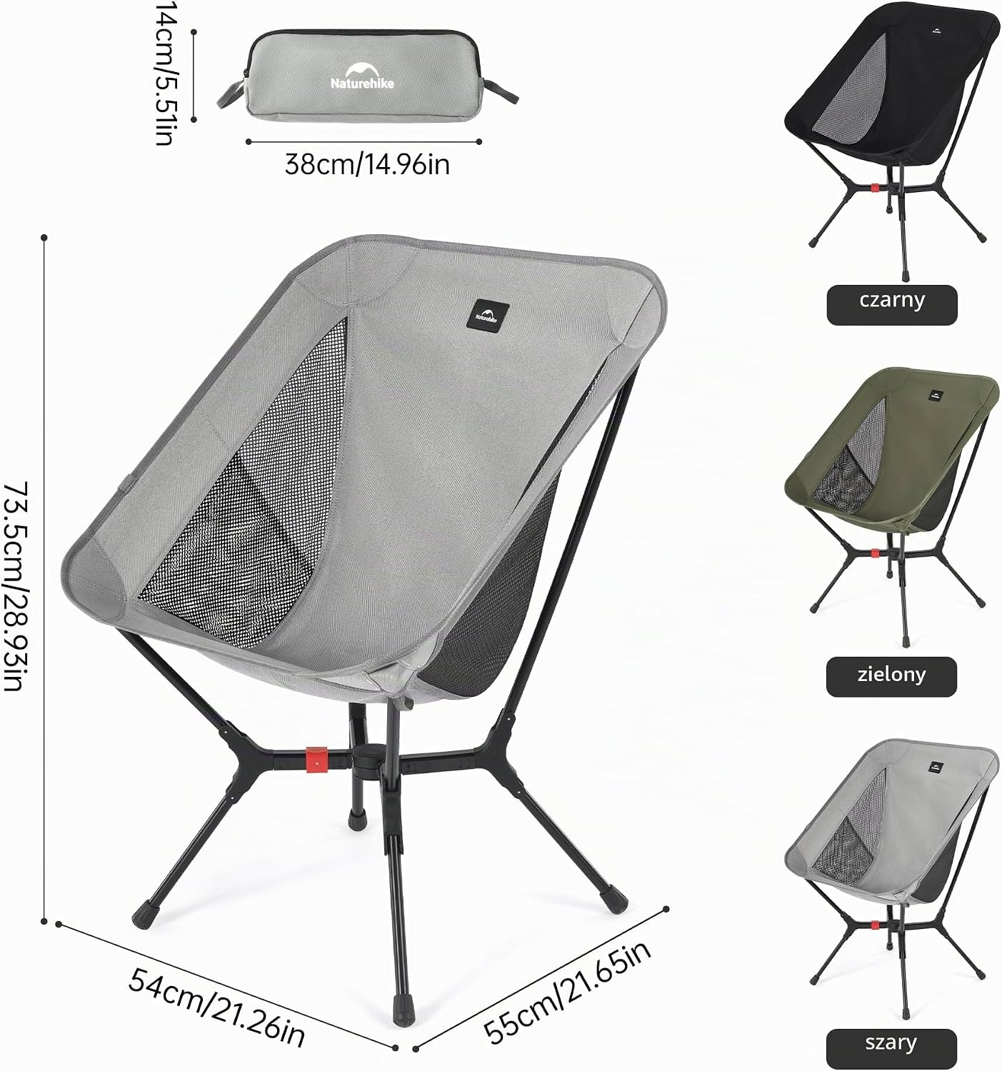 Detalle 2 de Naturehike CNK2550JJ013 YL01 Snap – krzesło kempingowe z aluminiową ramą