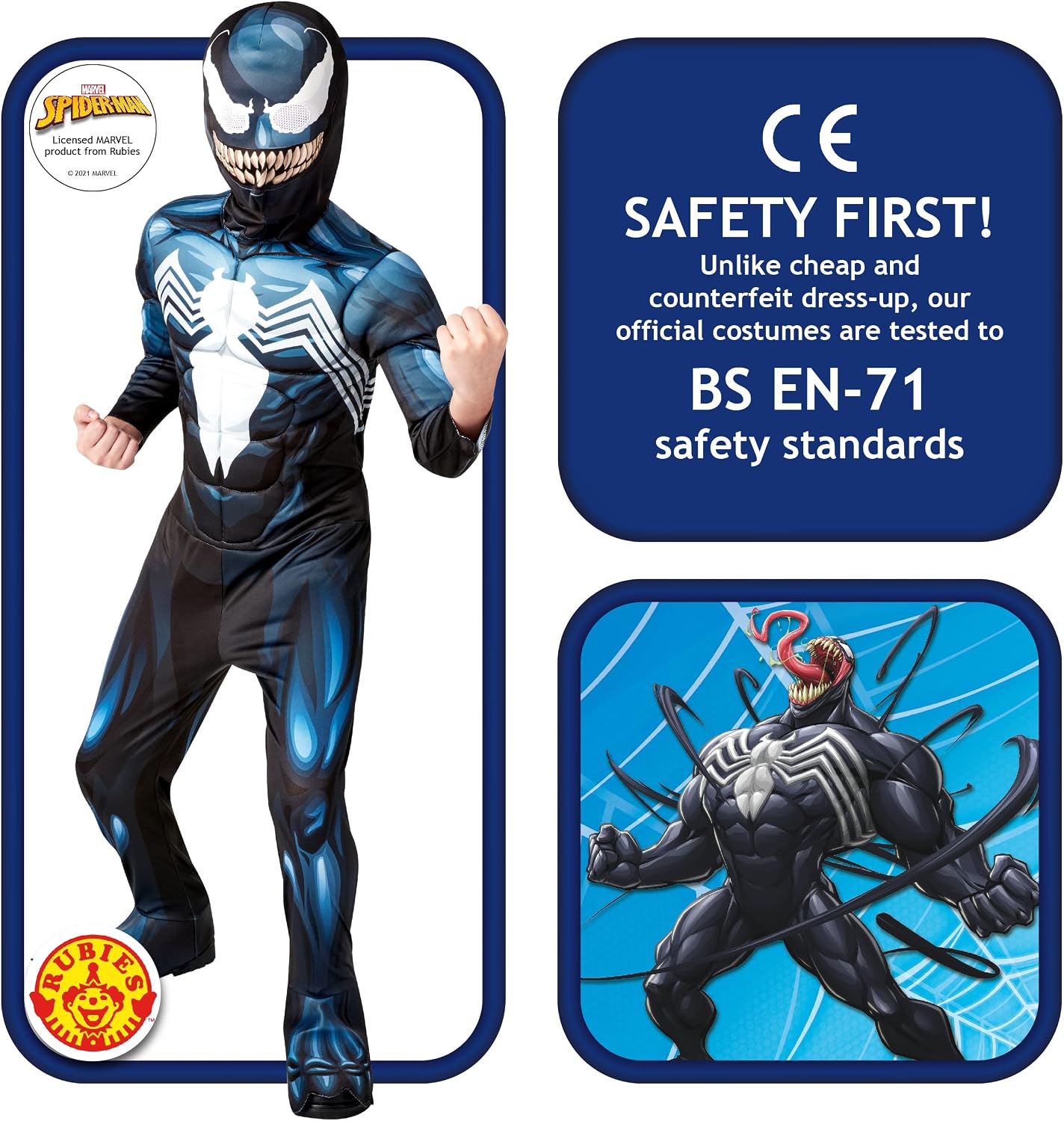 Thumbnail 1 de Rubies Spider-Man Venom Deluxe Costume 3-5 yrs