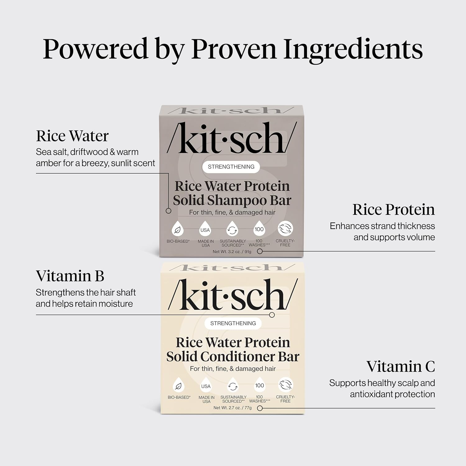Thumbnail 4 de Kitsch Rice Water Protein Solid Shampoo Set
