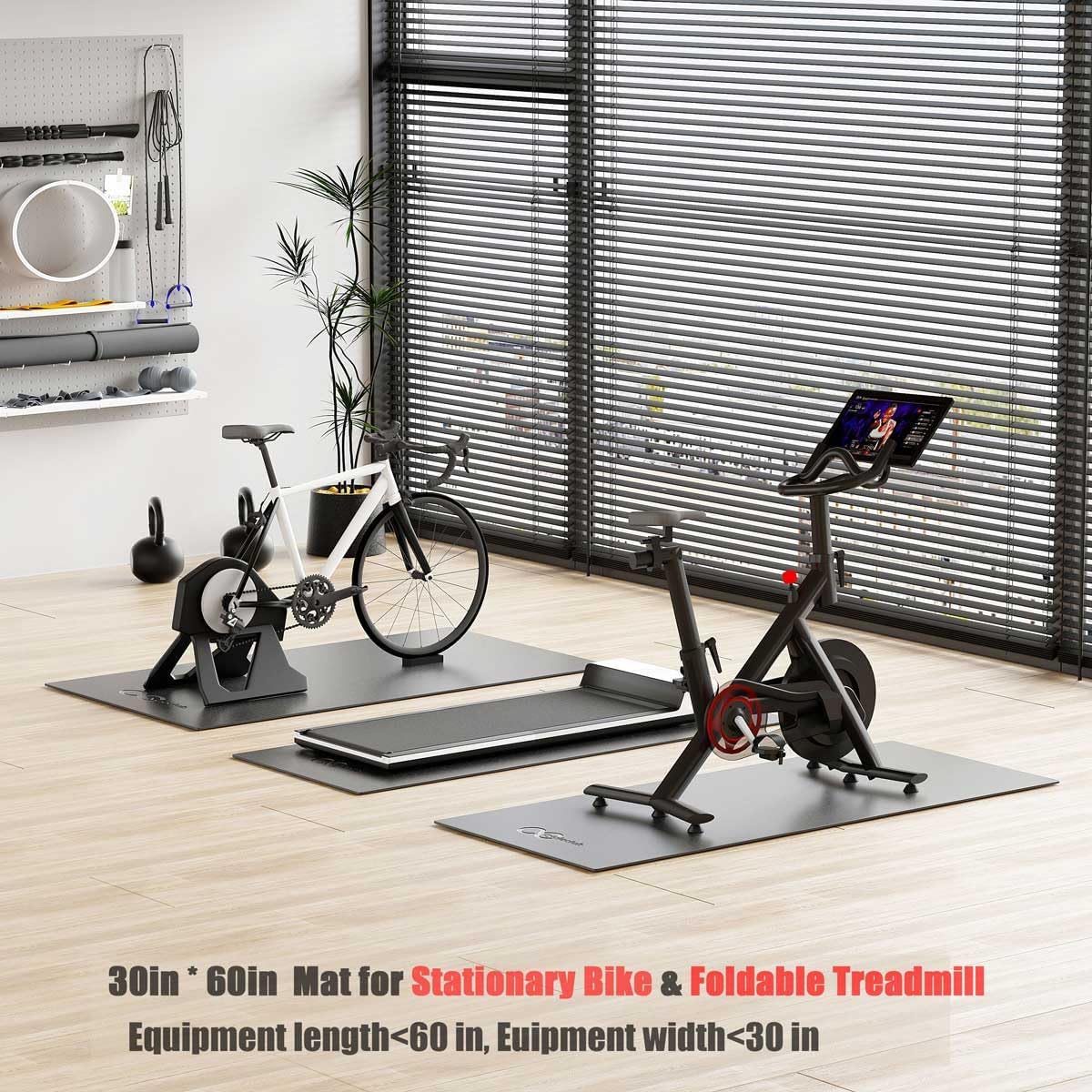 Thumbnail 1 de Cycleclub 6mm Bike Mat for Peloton Bike, Elliptical & Small Treadmills (30" x 60")