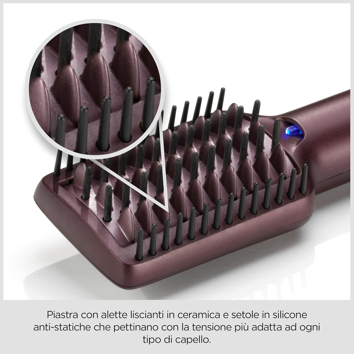 Detalle de BaByliss Air Power Smooth - NUOVO 2025: Spazzola Asciugacapelli per Lisciare e Stirare da Bagnato ad Asciutto
