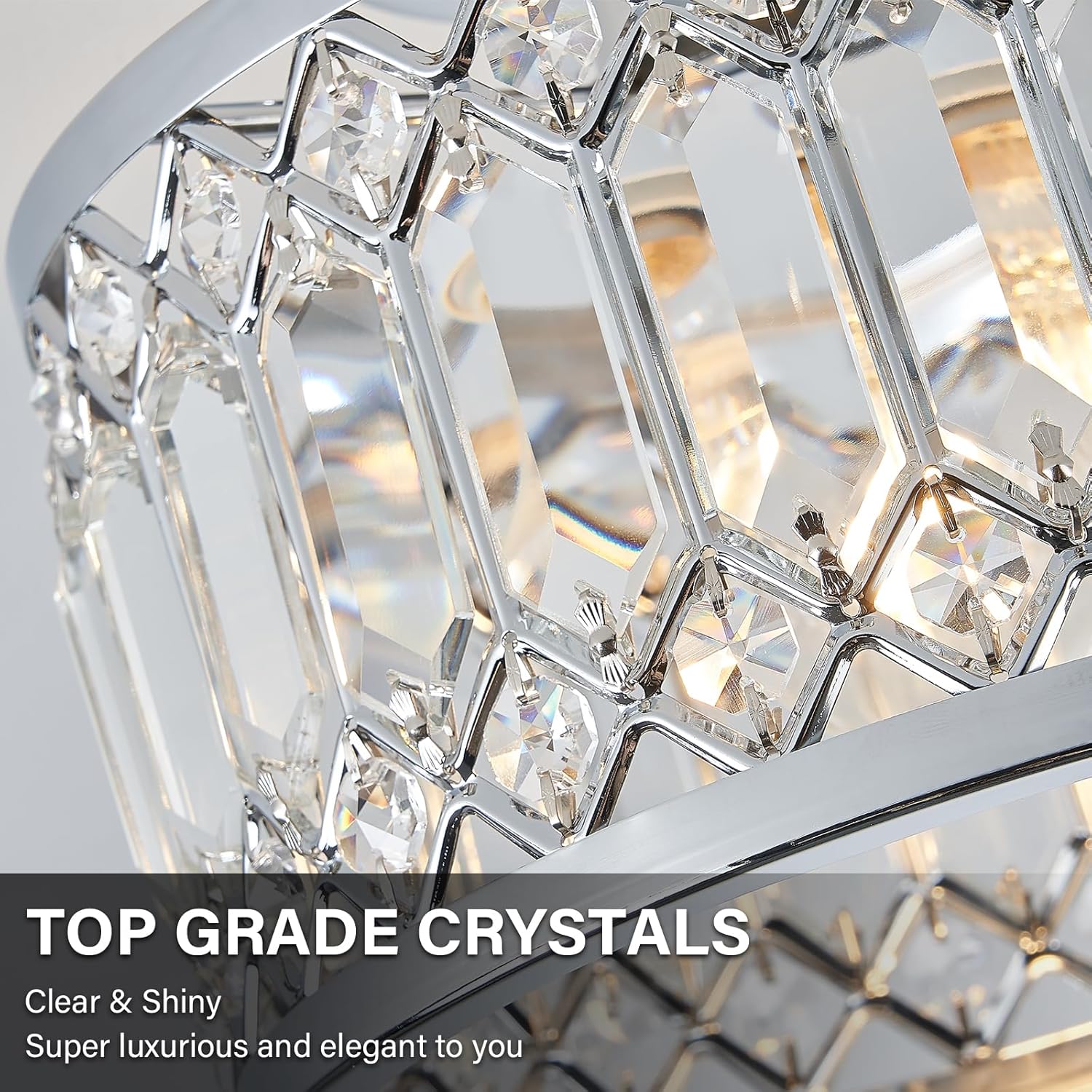 Thumbnail 5 de YURNYQ Crystal Ceiling Light 11.4 in