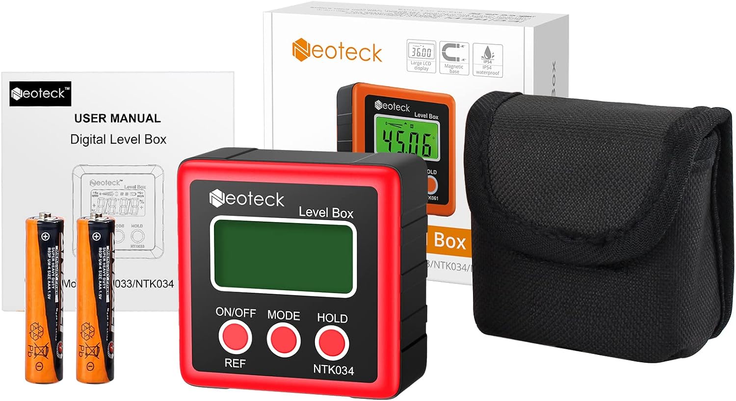 Thumbnail 6 de Neoteck NTK034-V Digital Inclinometer, IP54, Backlit LCD and Magnetic Base