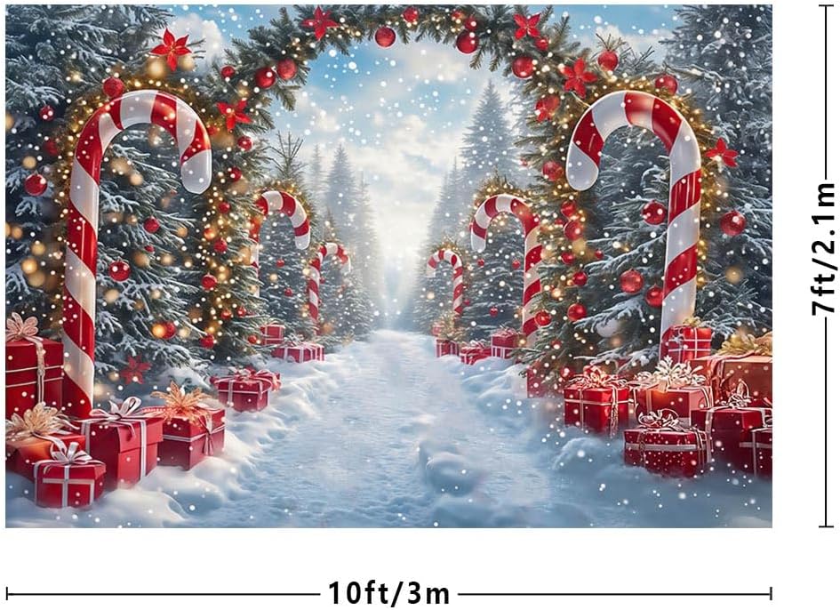 Thumbnail 2 de MEHOFOND 10x7ft Merry Christmas Backdrop