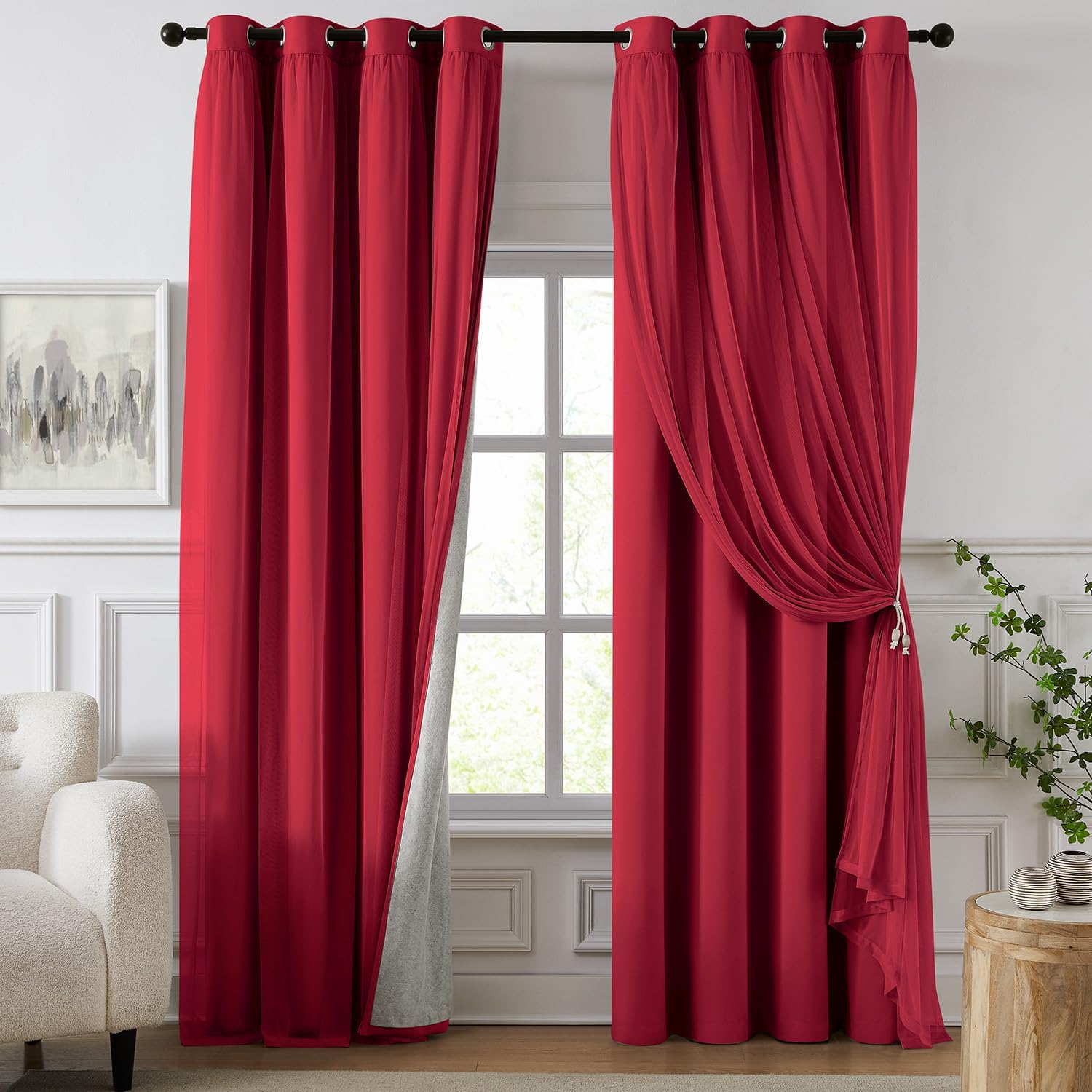 Detalle de Swandream Blackout Curtains, 96-Inch Length