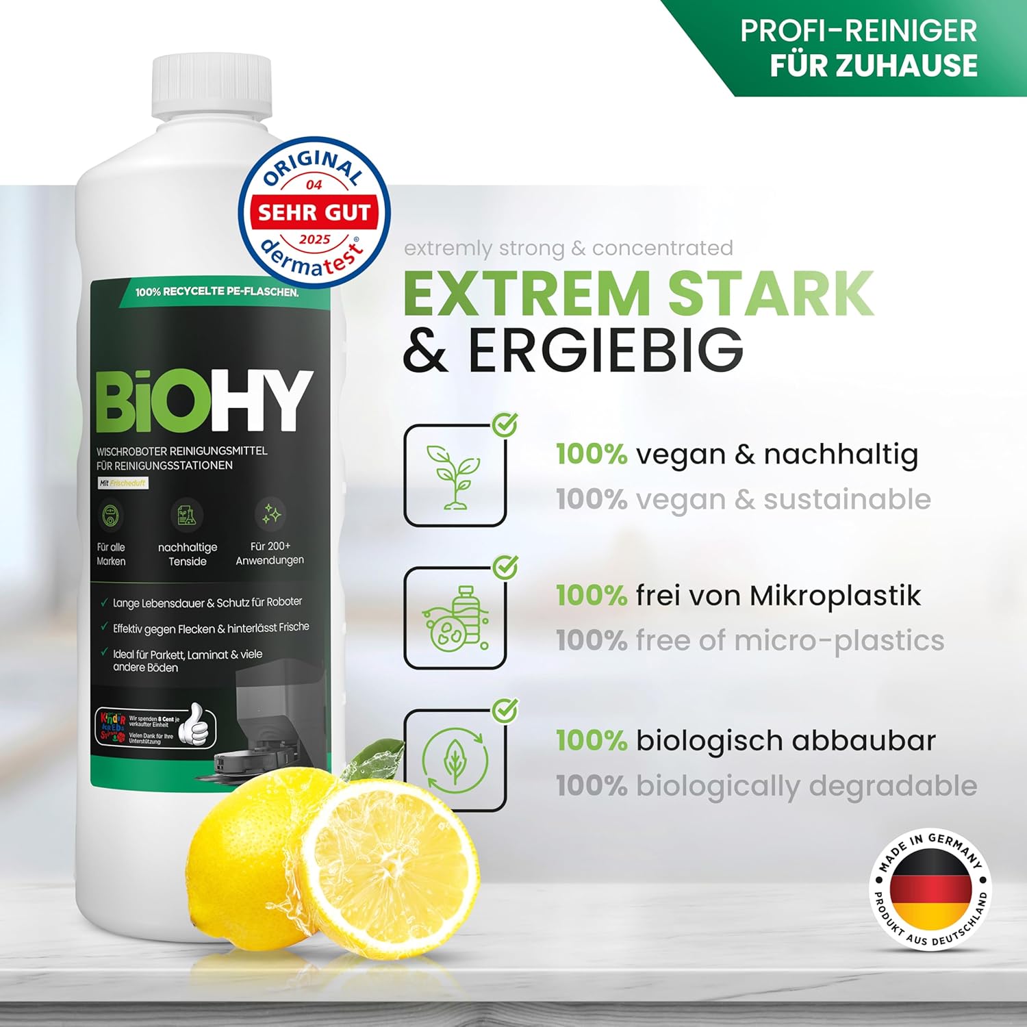 Detalle 2 de BiOHY Wischroboter Reinigungsmittel 1 L