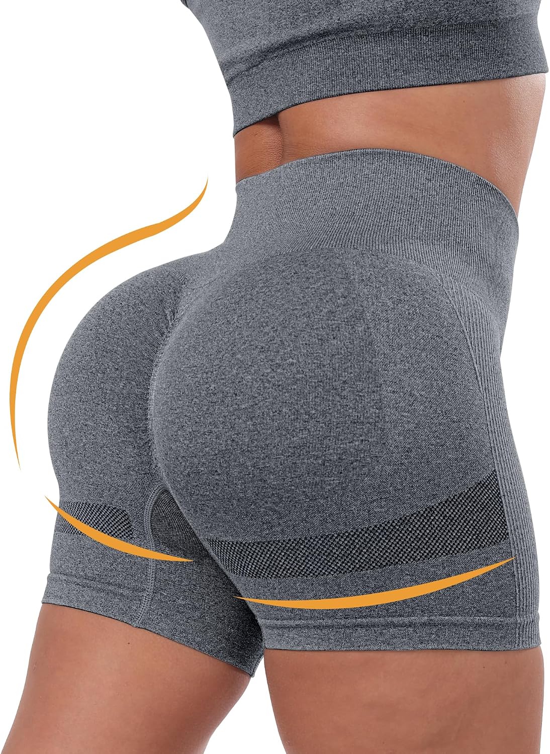 Thumbnail 2 de CHRLEISURE Women's 4 Pack High Waist Scrunch Shorts