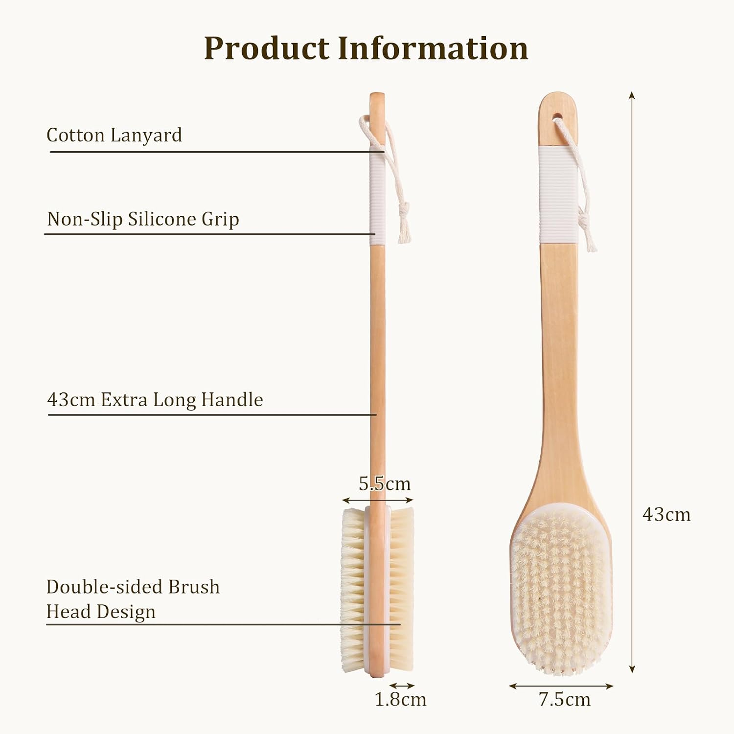 Thumbnail 3 de Back Scrubber 43cm Long Handle