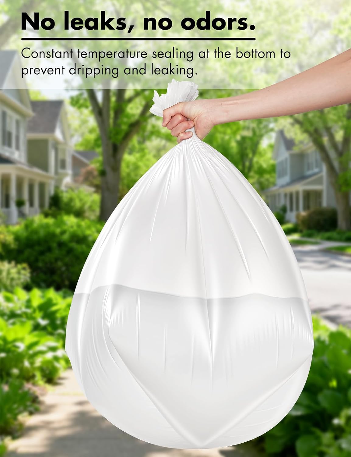 Thumbnail 3 de Biodegradable Trash bags 50PCS (13Gallon/50L) Aievrgad white – compostable bin liners