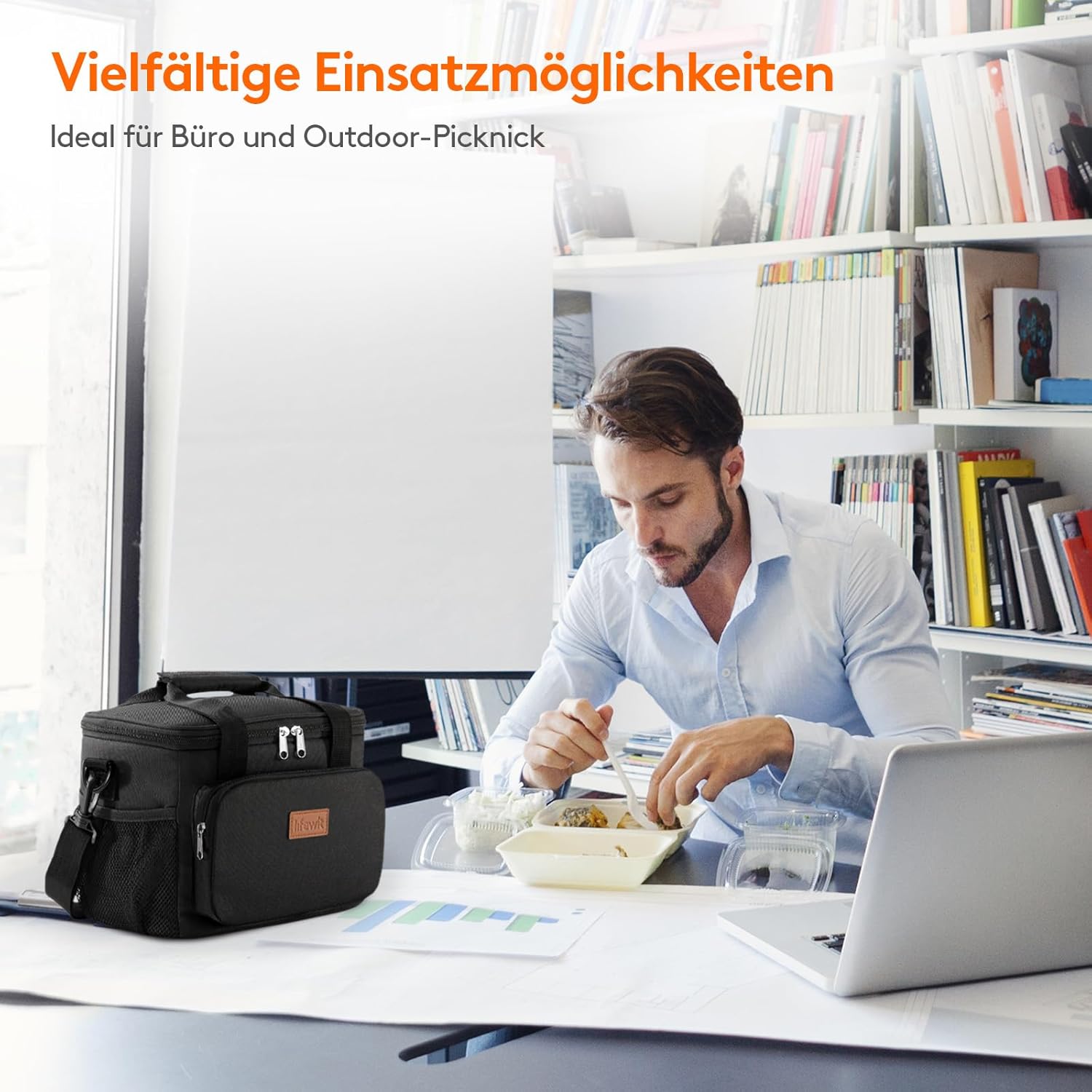 Thumbnail 6 de Lifewit 9L 12 Dosen Kühltasche (klein, faltbar) – wasserdichte Thermotasche für Lunch, Bier & Ausflüge