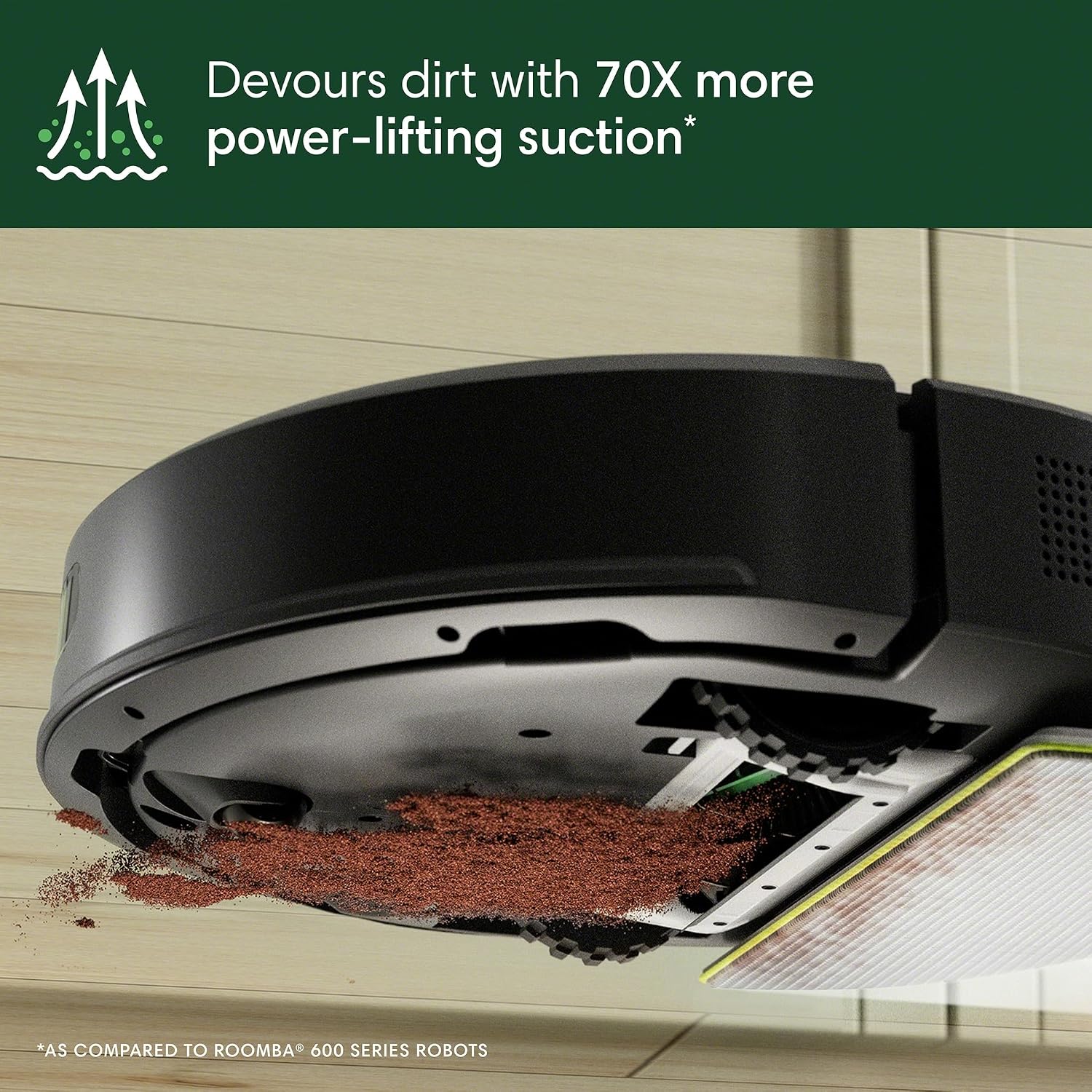 Detalle de iRobot Roomba 104 2-in-1 Robot Vacuum and Mop with LiDAR and Auto-Empty Dock