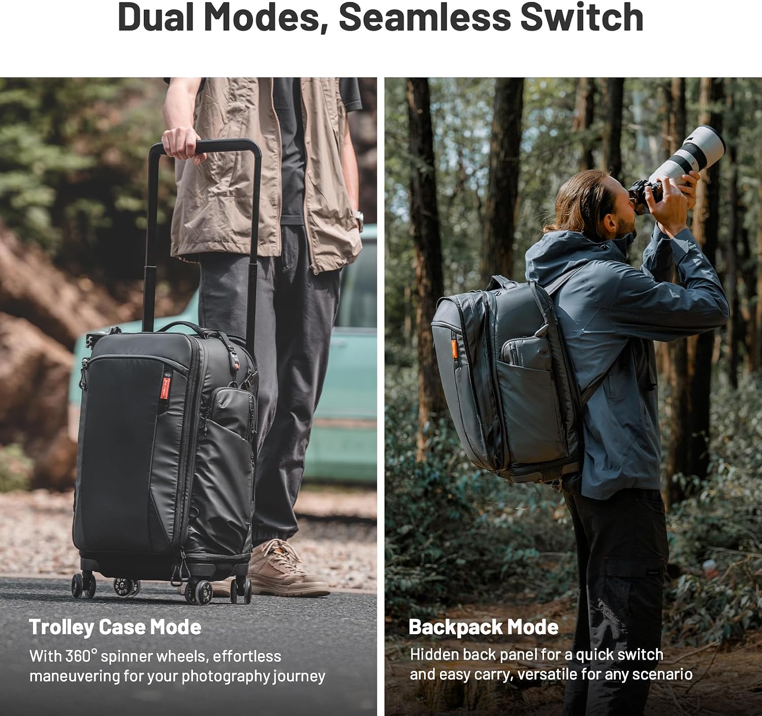 Detalle 2 de PGYTECH 2-in-1 Roller Camera Backpack for DSLR, SLR & Mirrorless (with tripod & rain cover)