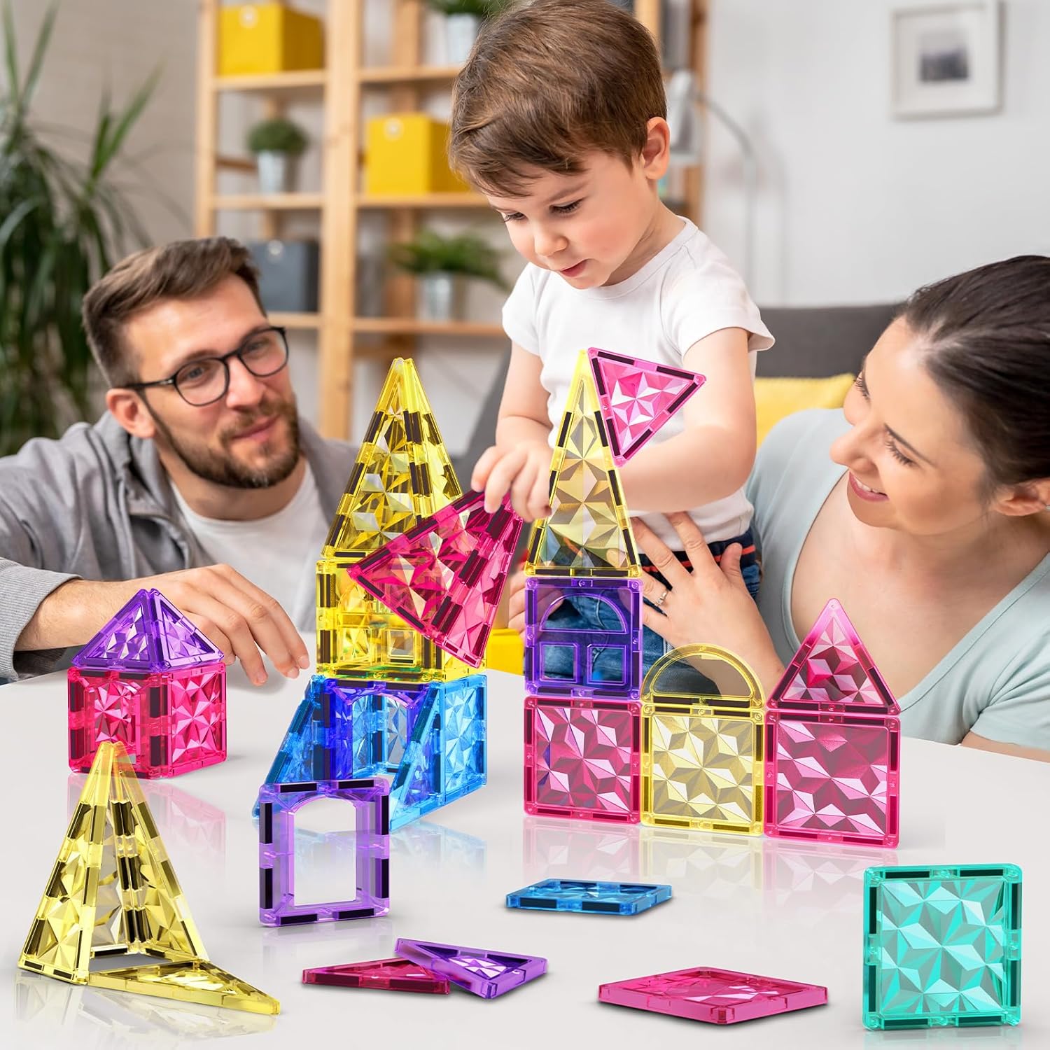 Thumbnail 6 de Jasonwell Magnetic Building Tiles 110-Piece Set