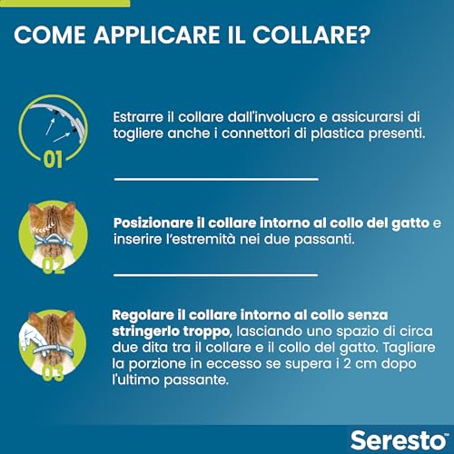 Detalle de Seresto collare antiparassitario per gatti – protezione fino a 8 mesi contro pulci e zecche