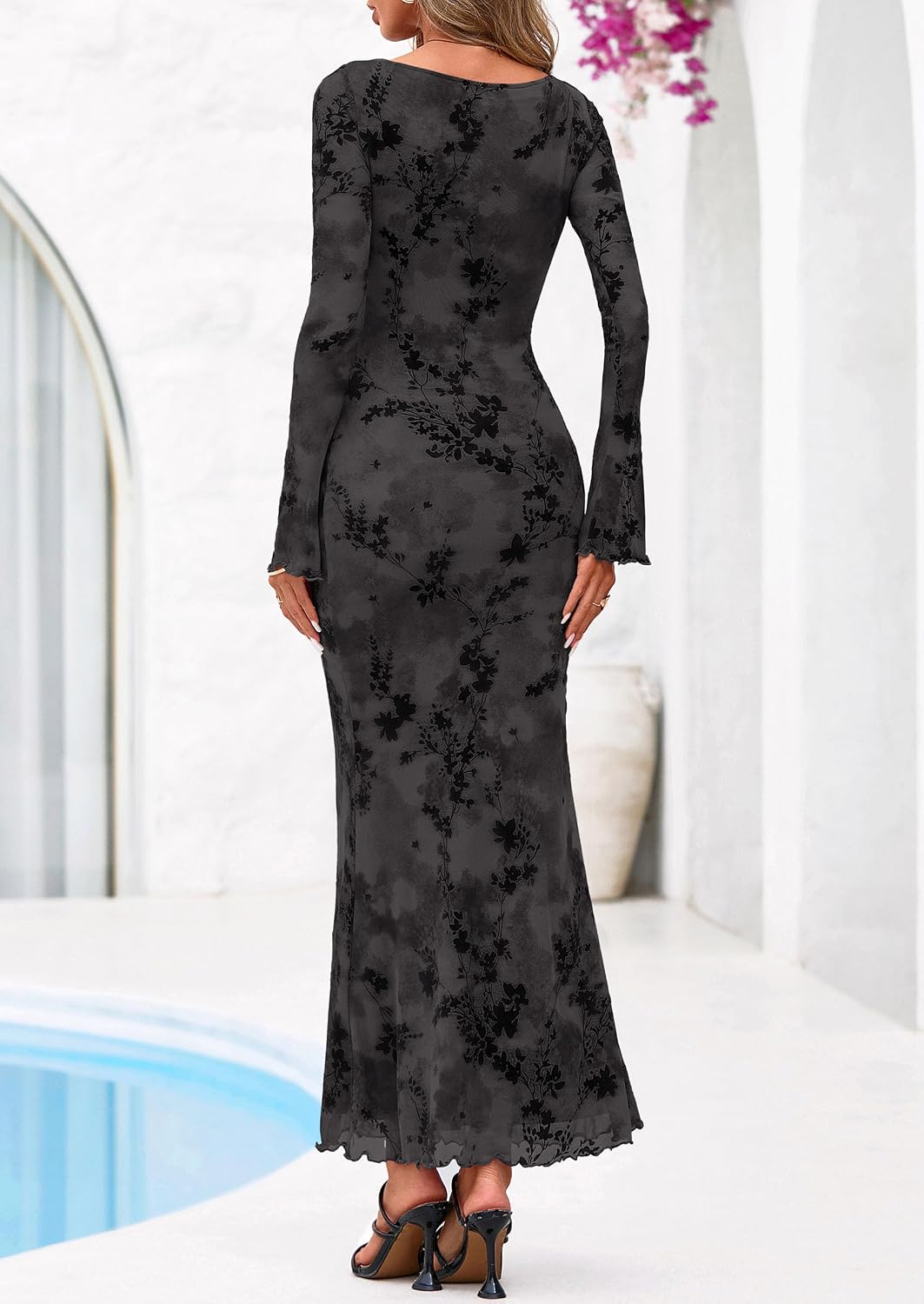 Thumbnail 3 de PrettyGarden Floral Bodycon Maxi Dress