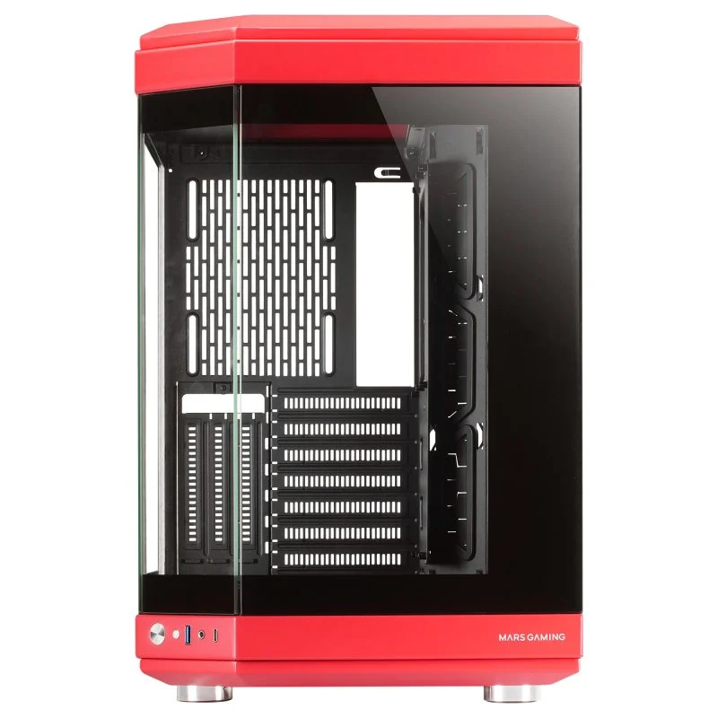 Detalle 2 de Mars Gaming MC-3T Semitorre ATX roja con USB-C 3.0 🖥