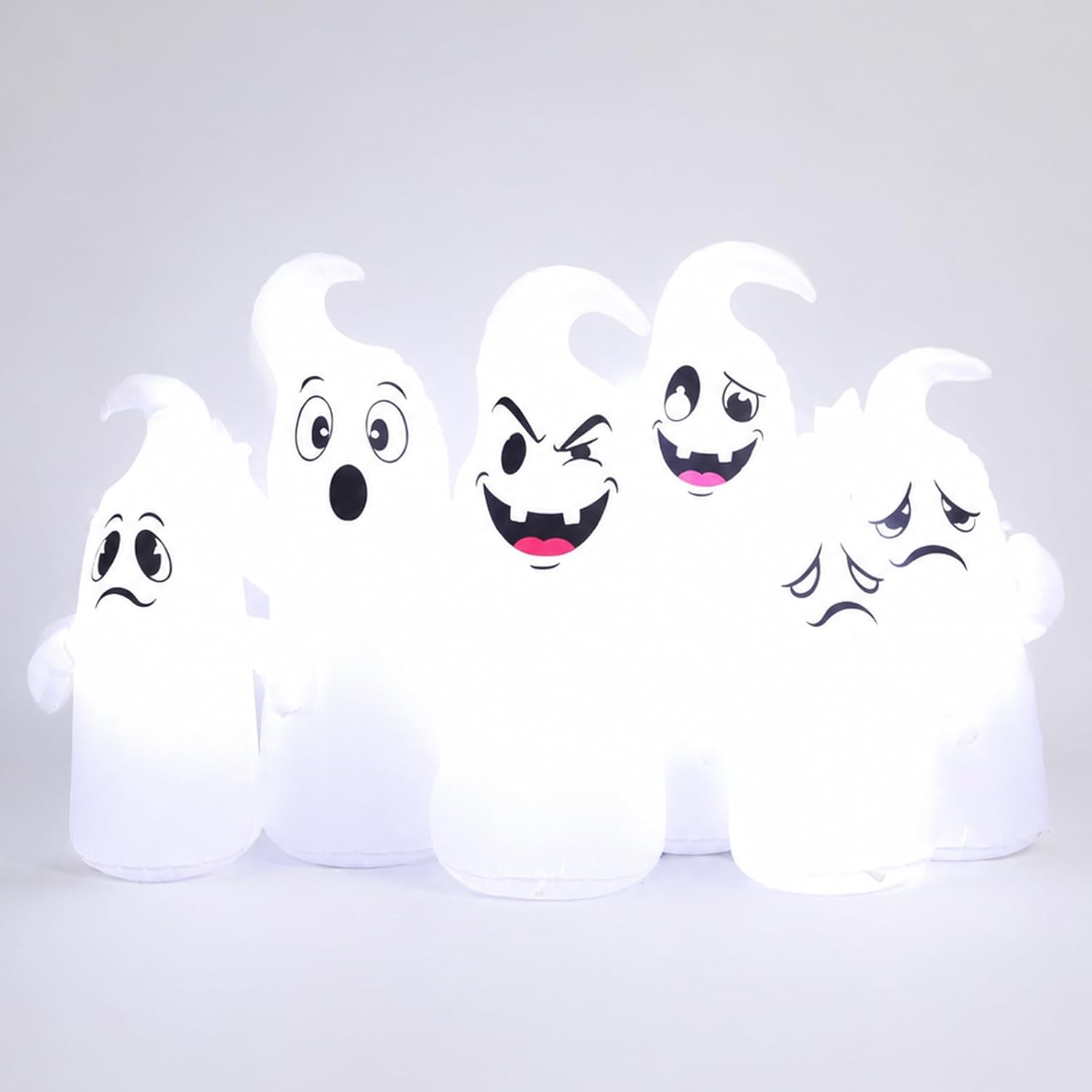 Detalle de IRETG 8FT Halloween Inflatable, 5FT Tall with Six LED-Lit Ghosts