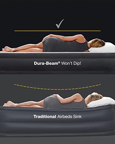 Detalle de Intex 64757E Dura-Beam Standard Downy Air Mattress: Twin, 10in, 300lb Capacity