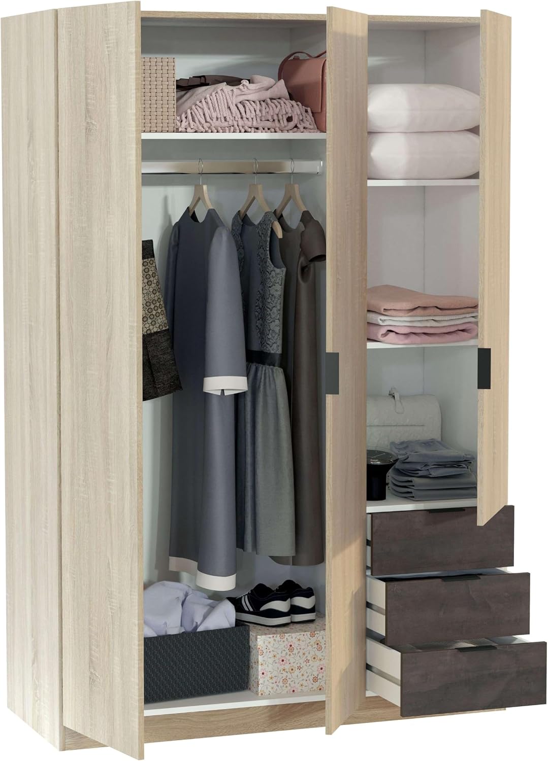 Thumbnail 6 de Habitdesign Armario Ropero 3 Puertas 180 cm