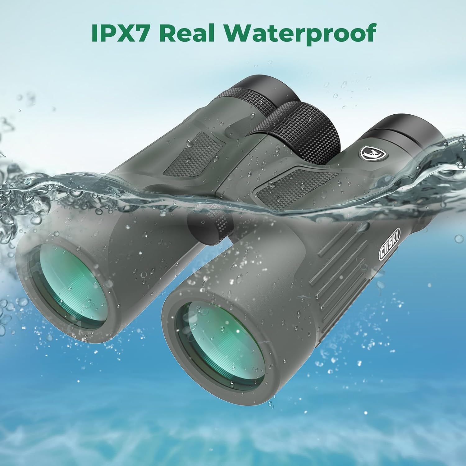 Detalle 2 de Gosky 10x42 HD Binoculars with Phone Adapter (BAK4, FMC lens)