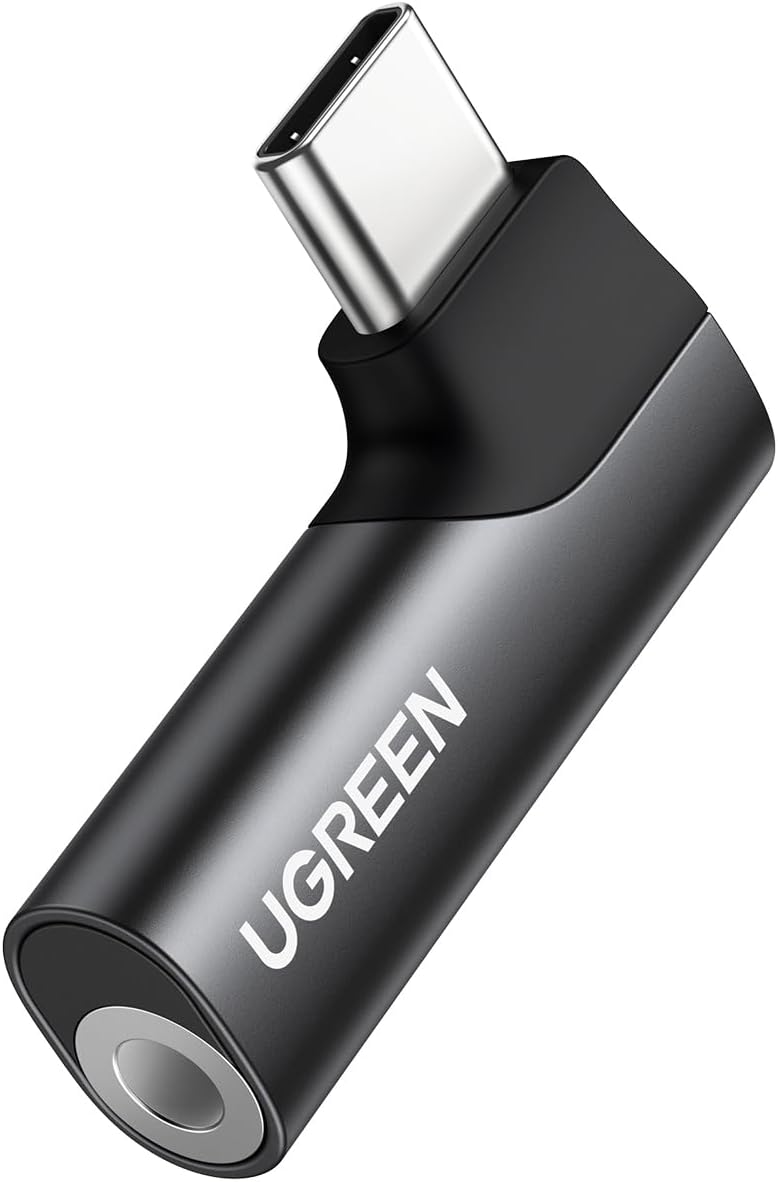 Detalle de UGREEN Adaptateur USB C vers Jack 3,5 mm TRRS coudé 90° – Hi‑Fi, Plug & Play