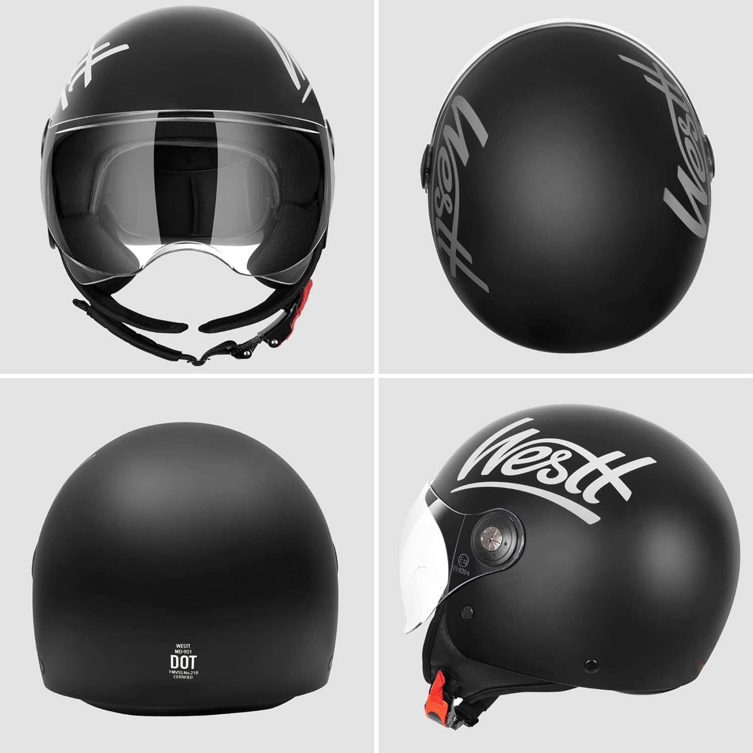 Thumbnail 3 de Westt Casco jet Classic 1100 g 🏍