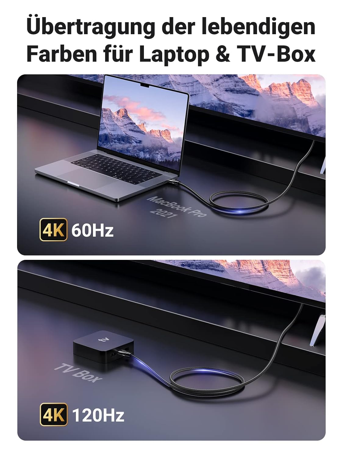 Detalle 1 de UGREEN HDMI 2.1 Kabel 3 m