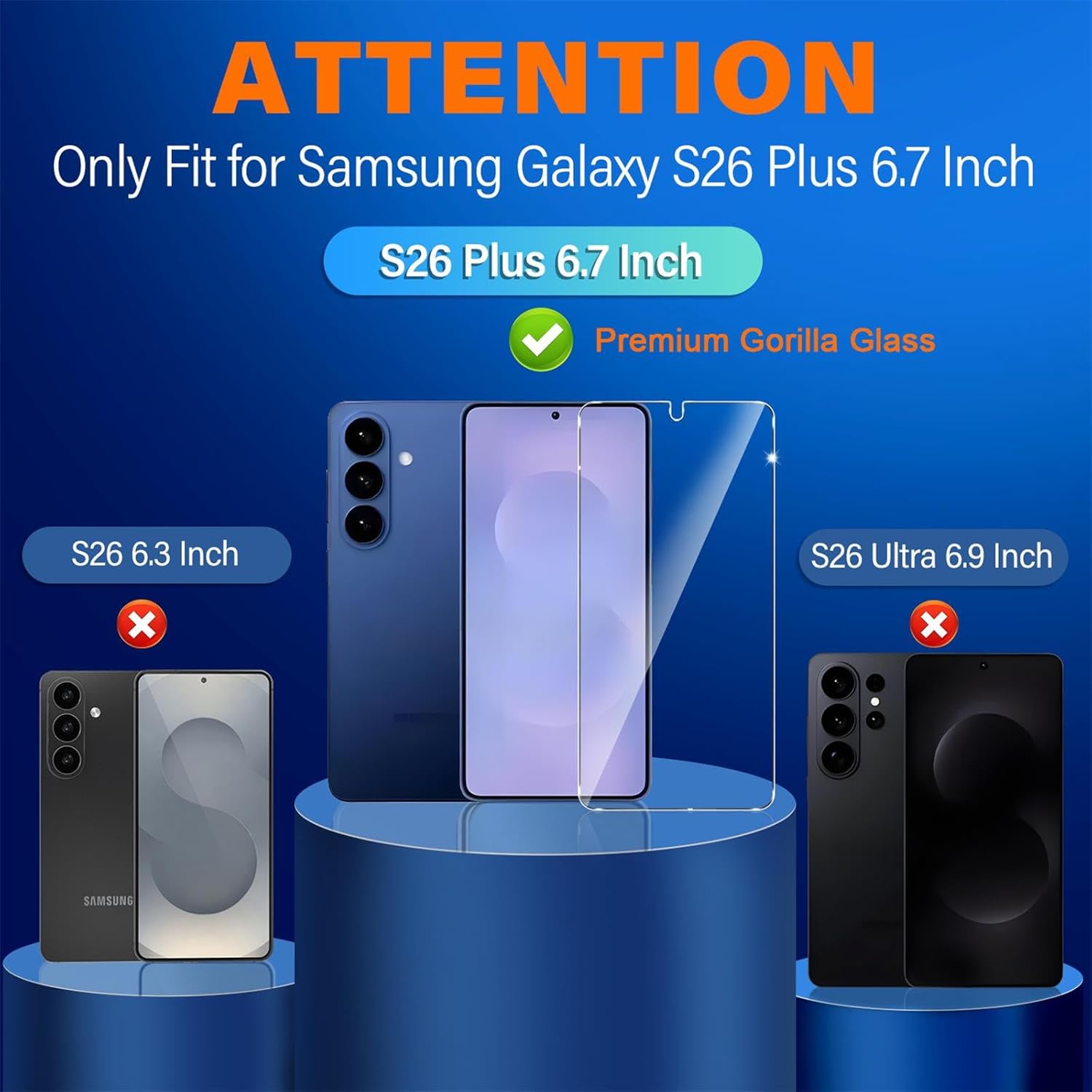 Detalle 2 de Samsung Galaxy S26 Plus 6.7" Screen Protector 3-Pack