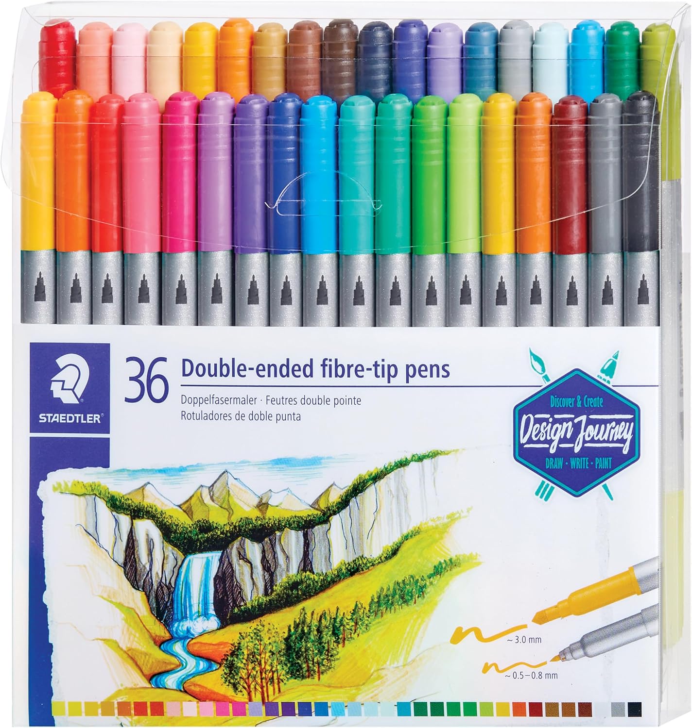 Detalle de STAEDTLER Design Journey 3200 TB36 — Rotuladores lettering 36 ✍