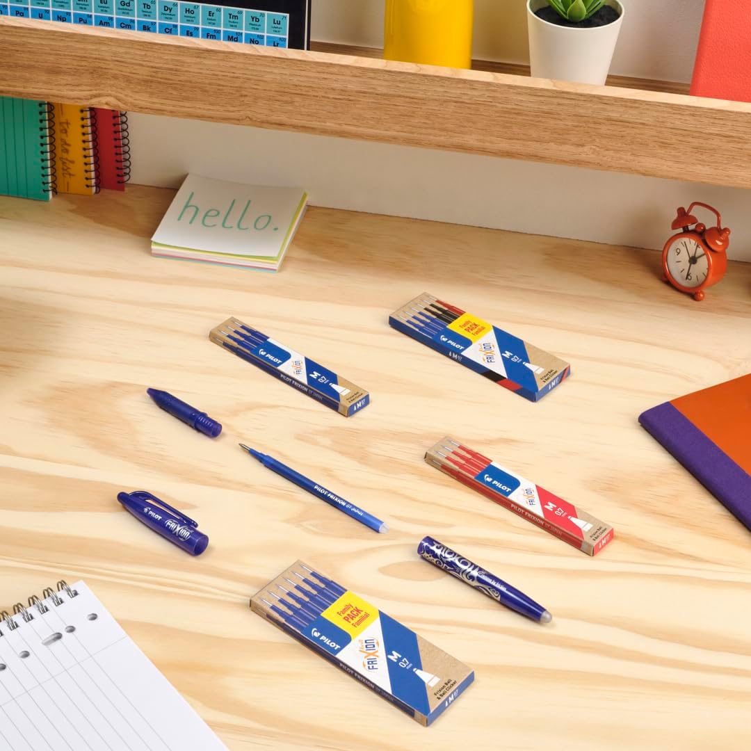 Thumbnail 5 de PILOT FriXion 0.7mm Erasable Refills – Pack of 2 x 3 Refills (Blue & Black) for FriXion Ball 0.7 / FriXion Clicker 0.7