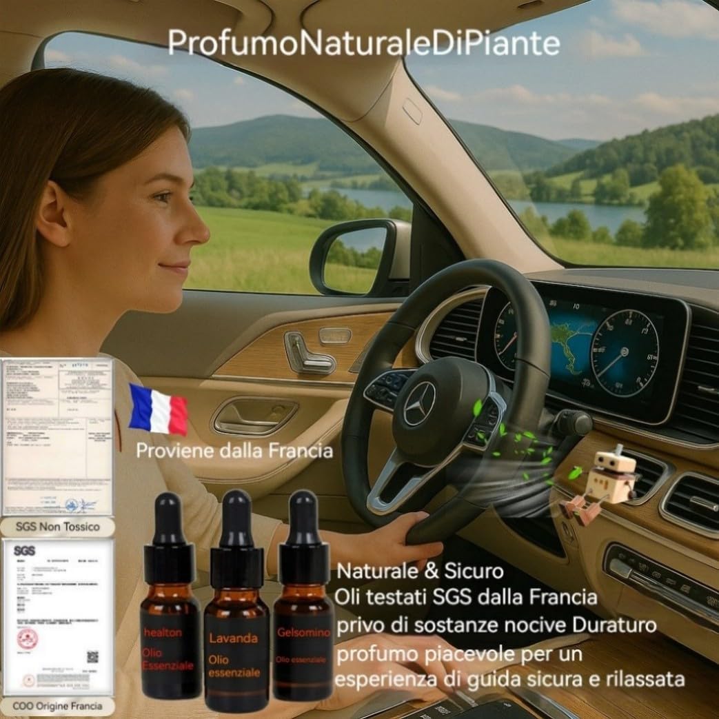 Detalle de Profumatore Auto in Legno Oscillante 3 fragranze