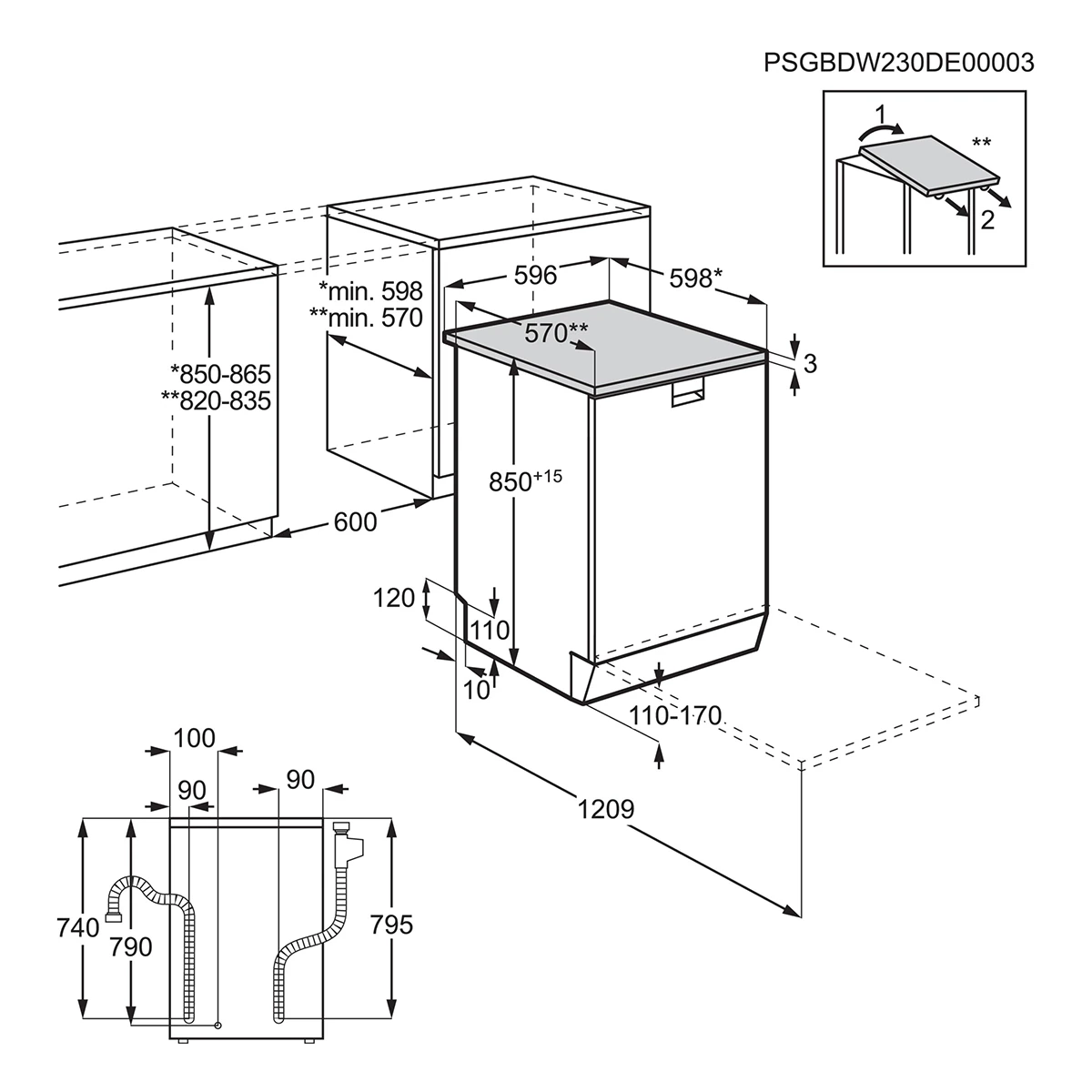 Thumbnail 1 de Lavavajillas AEG 14 Servicios 60 cm con Bandeja para Cubiertos 🧼