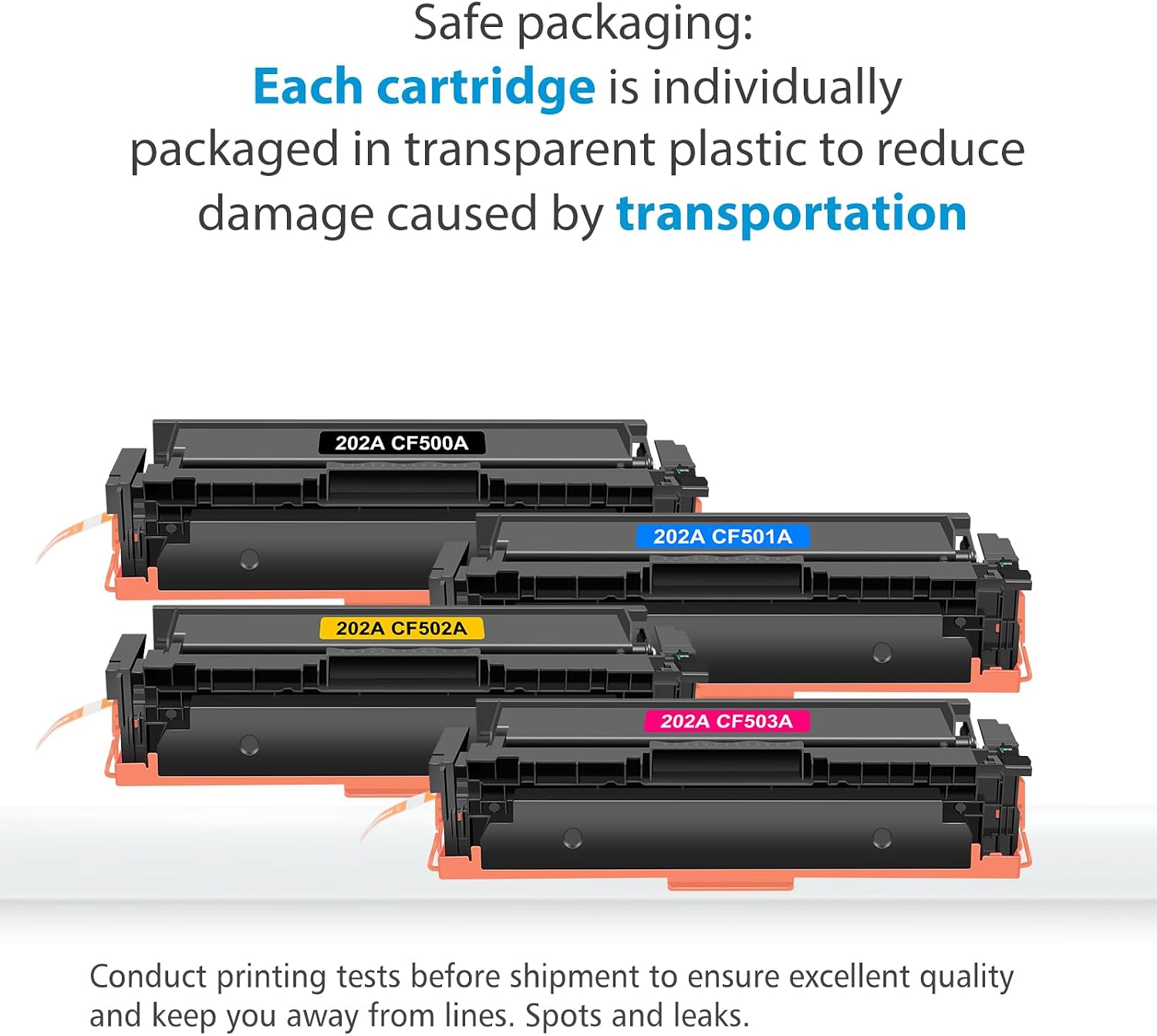 Detalle de FIREINK 202A Toner Cartridge Set, 4-Pack for Compatible HP LaserJet Printers