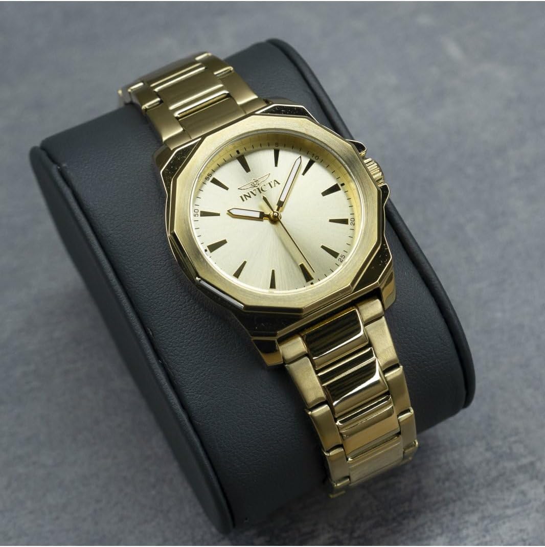 Thumbnail 1 de Invicta Speedway Femme – Montre Quartz 34 mm en Acier Inoxydable, cadran doré