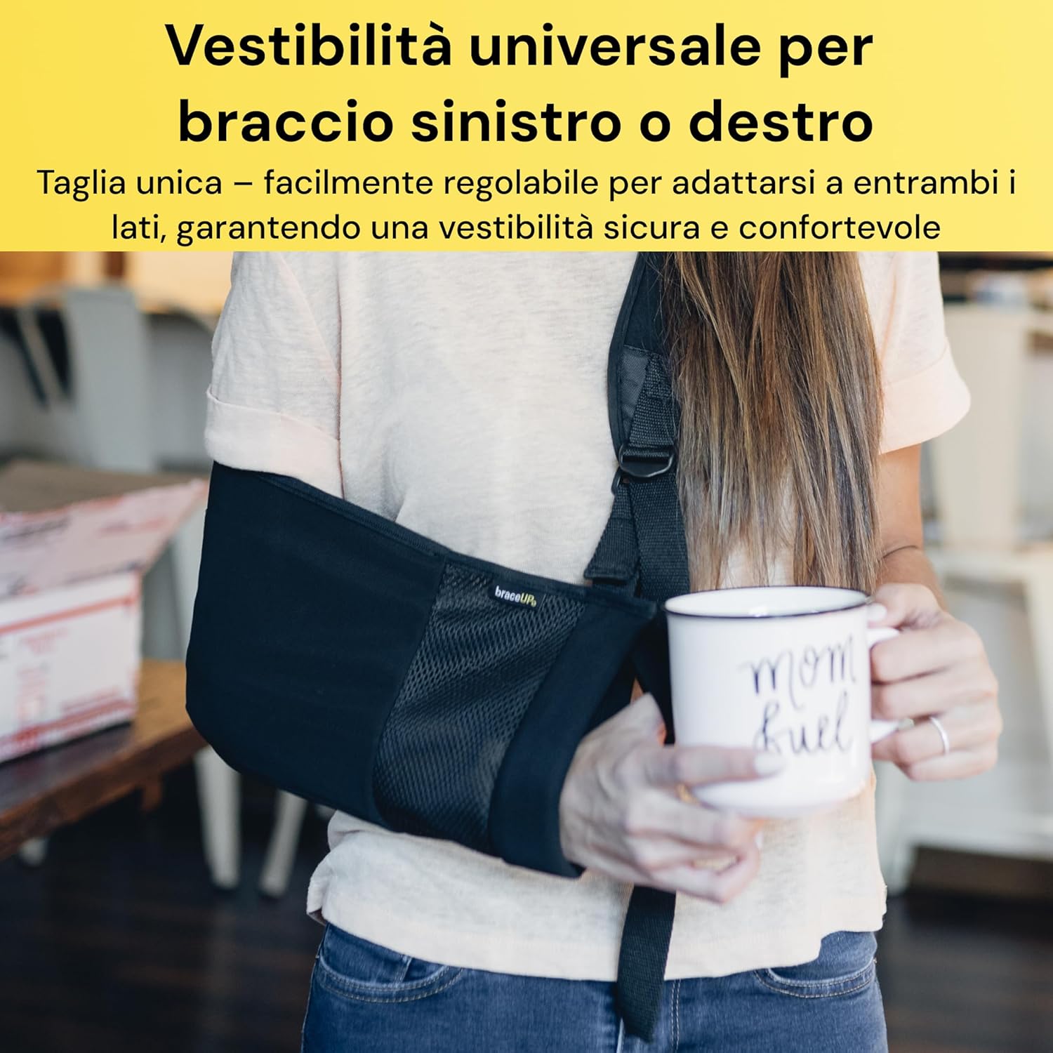 Thumbnail 4 de BraceUP Tutore Braccio per spalla e braccio destro/sinistro con fascia regolabile e supporto per pollice