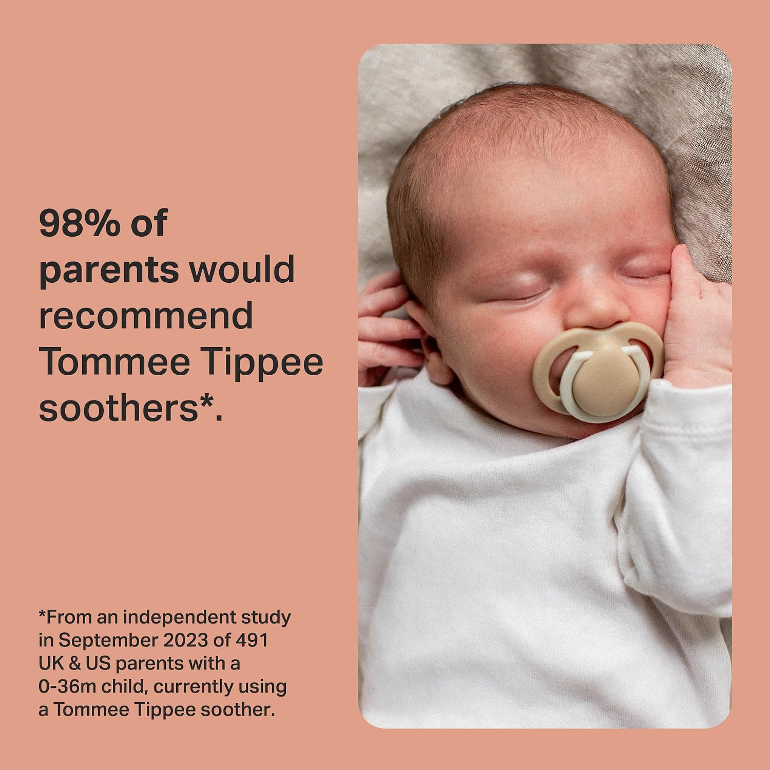 Thumbnail 2 de Tommee Tippee Newborn Soothers 0-2 Months, Pack of 6 – Muted Colours, Matte Texture