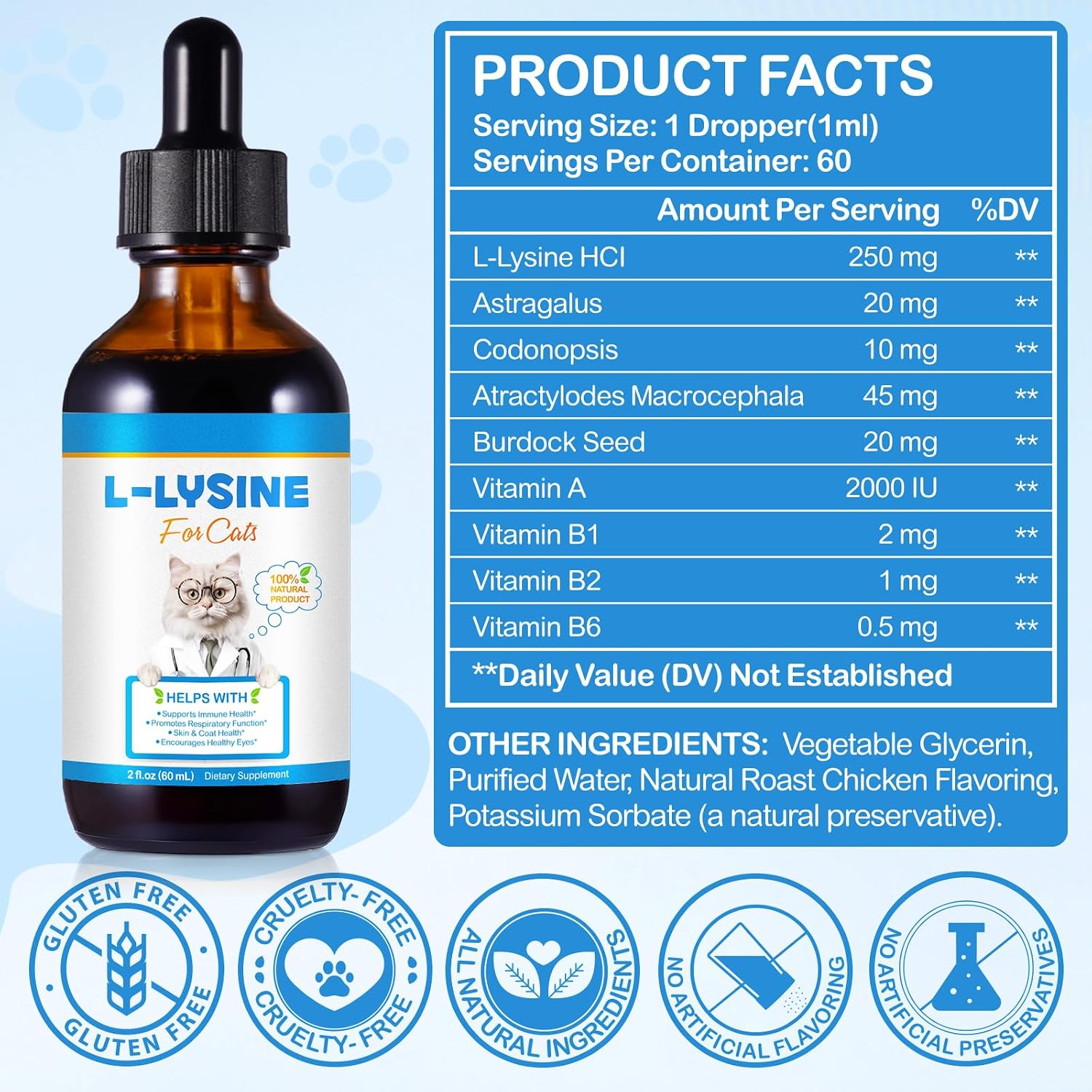 Thumbnail 6 de L-lysin Katze Tropfen für Immunsystem 60 ml