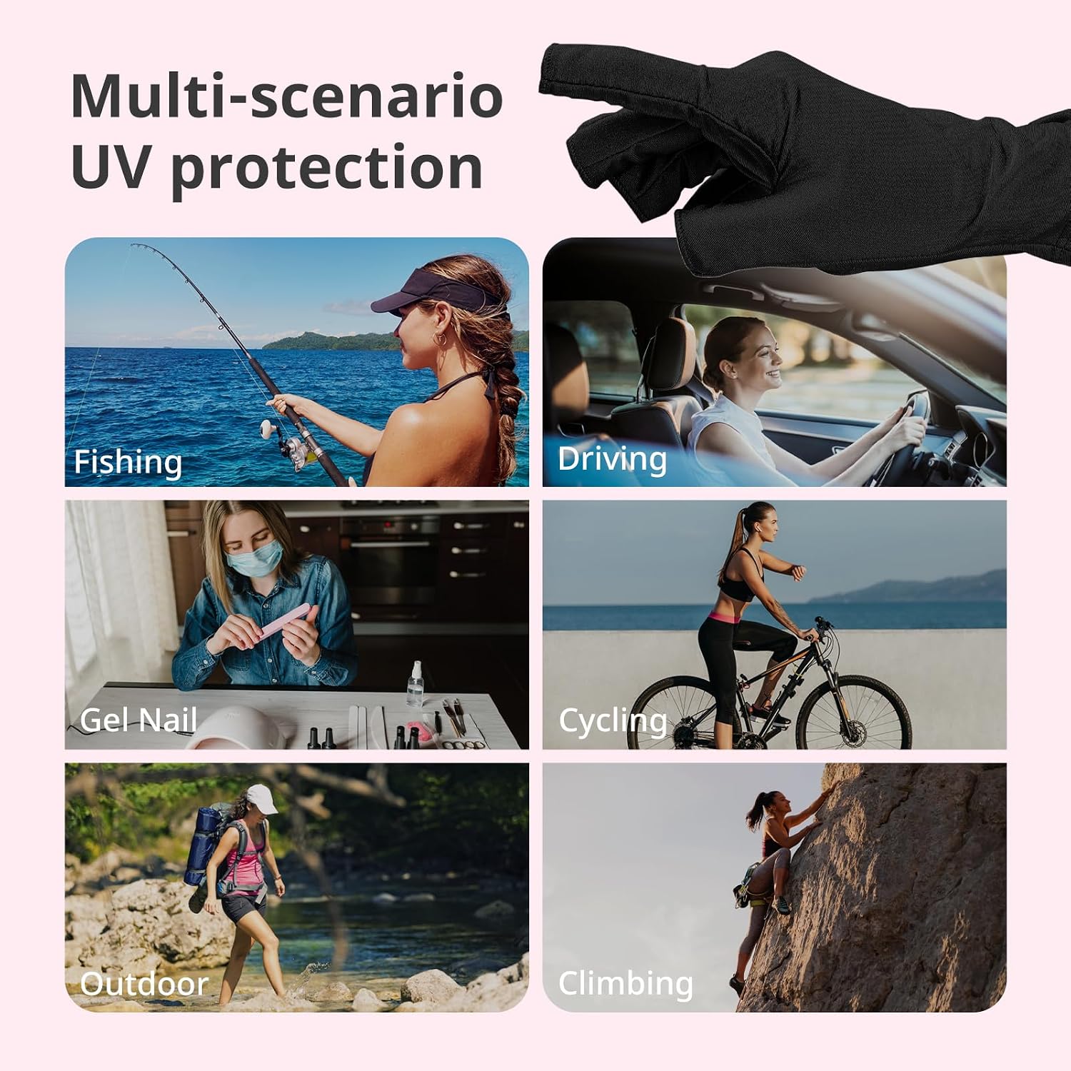 Thumbnail 5 de AIRSEE UV Gloves for Nail Lamp UPF50+