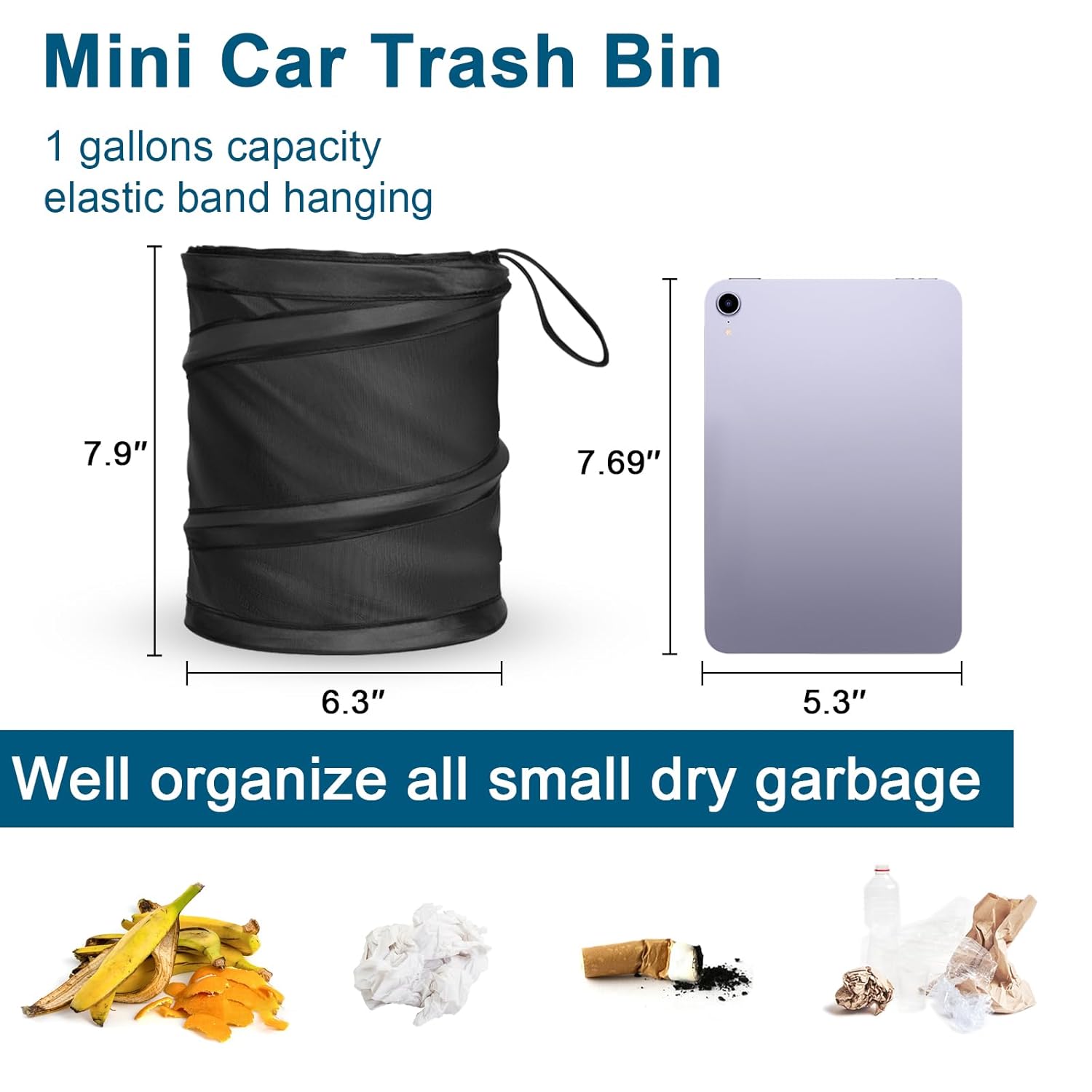 Thumbnail 4 de Kincown Car Trash Can: Mini Collapsible 2-Pack ๐