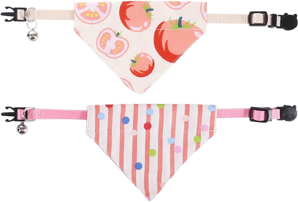 Detalle de Cat Collars with Tomato Bandana
