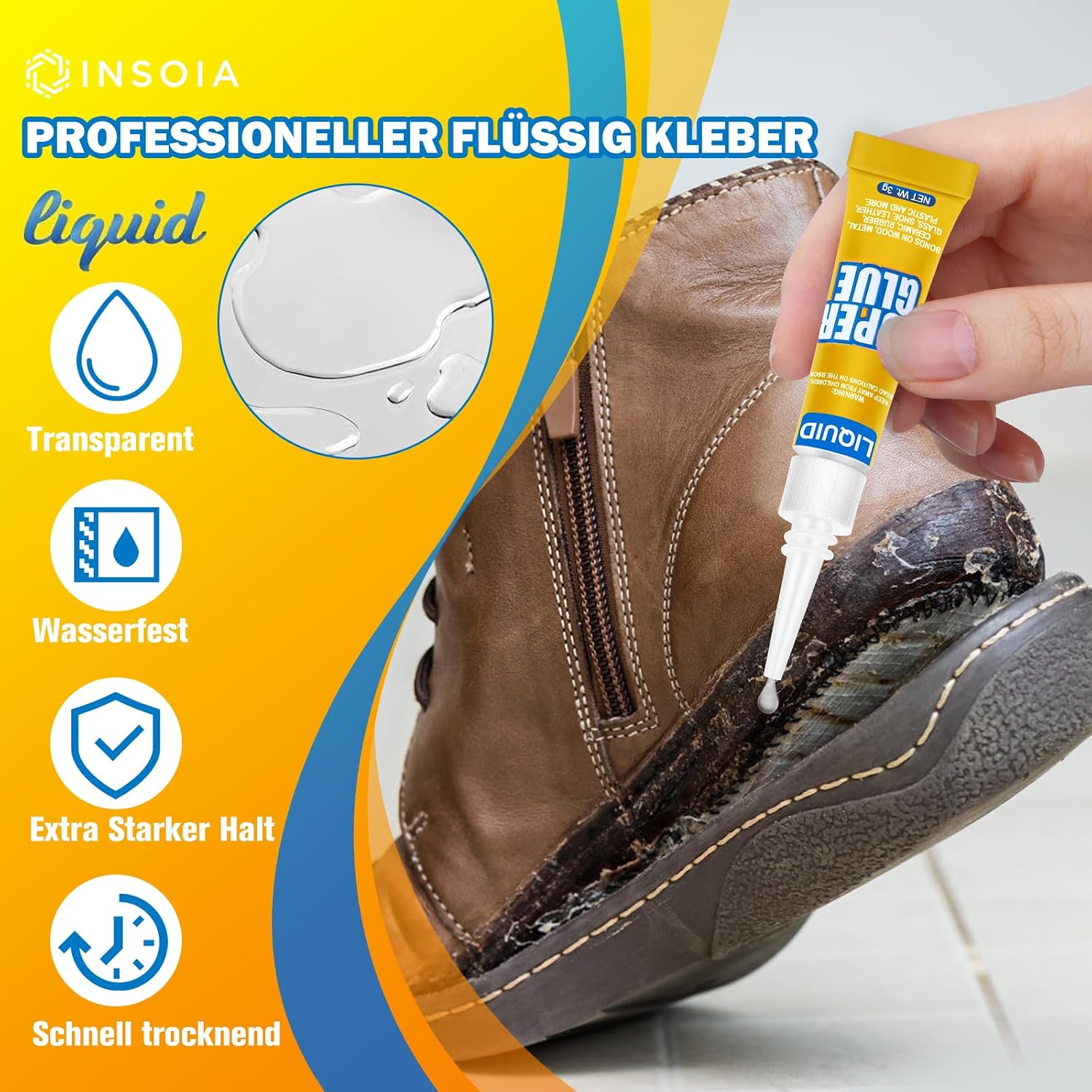 Thumbnail 1 de Sekundenkleber Flüssig (24er-Pack x 3 g) – extra stark & wasserfest von INSOIA