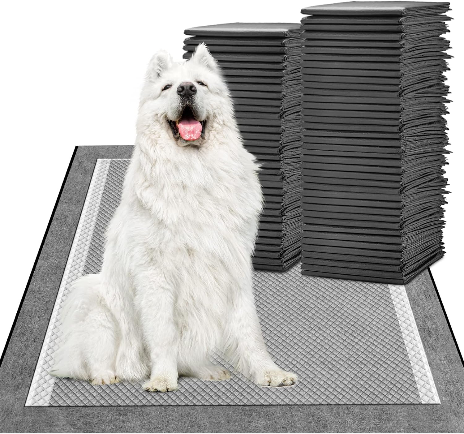 MIZOK Charcoal Puppy Pads Large 76x91cm